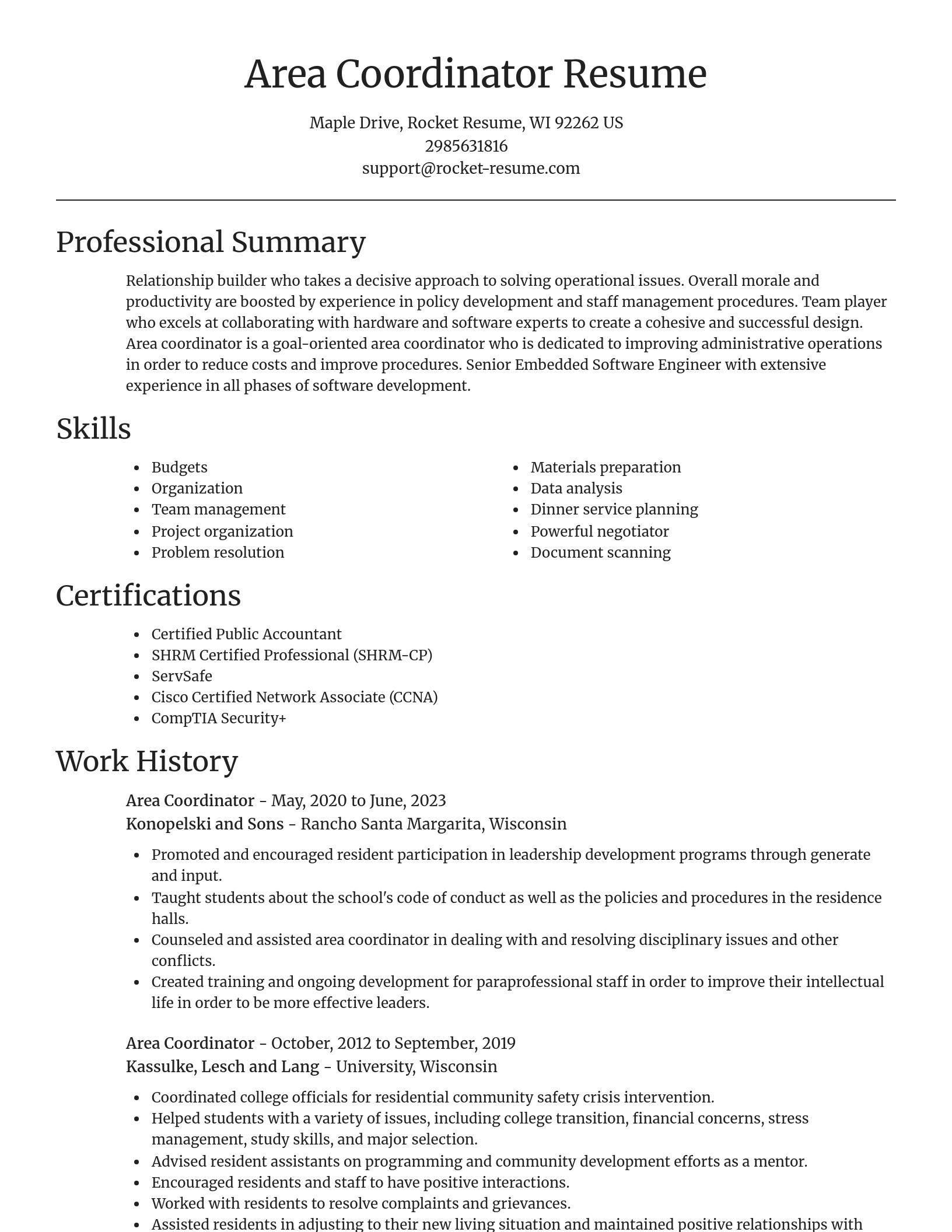 Focal Point resume template