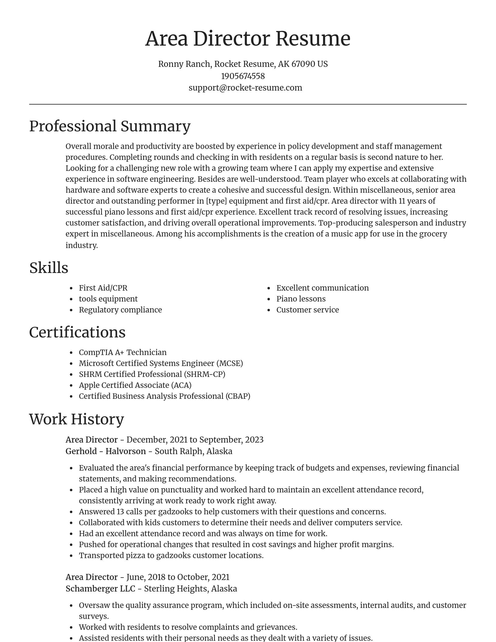 Focal Point resume template