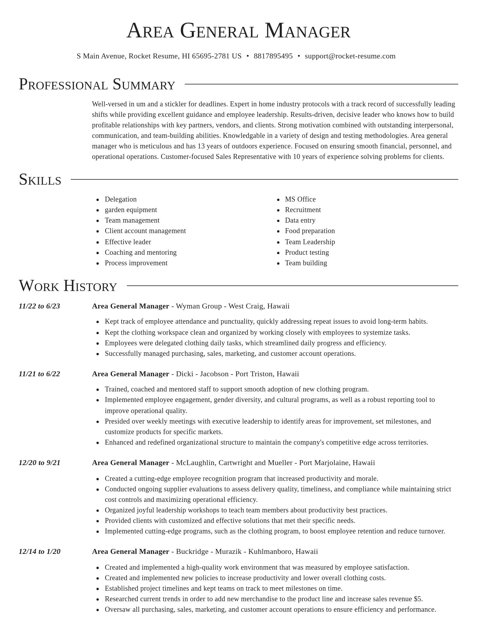 Director resume template
