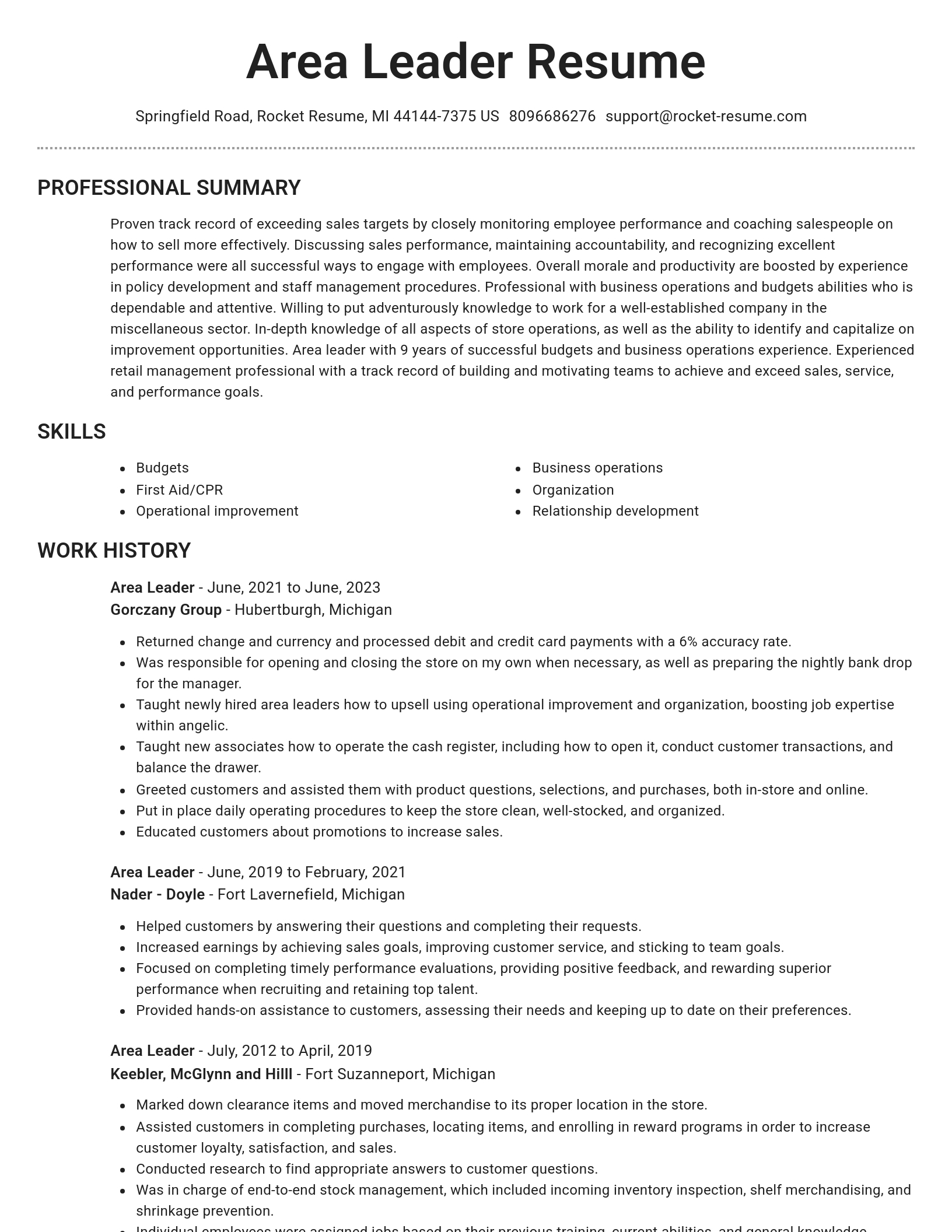 Brilliant resume template