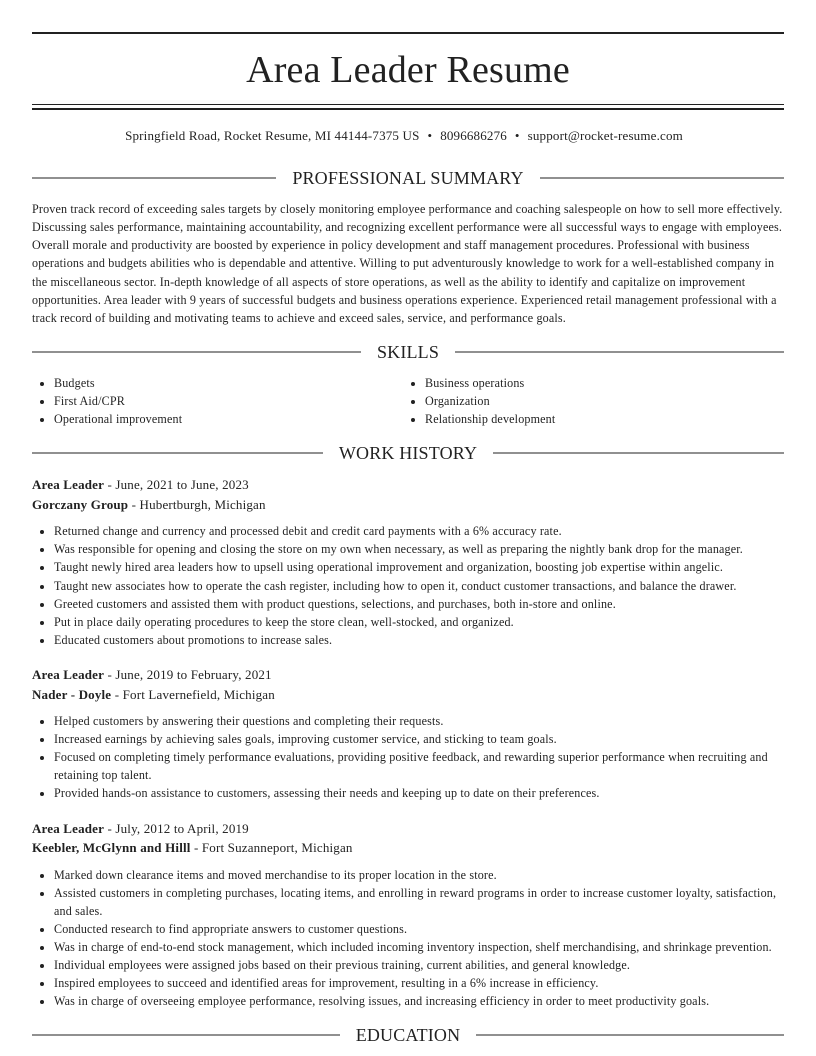 Elegant resume template