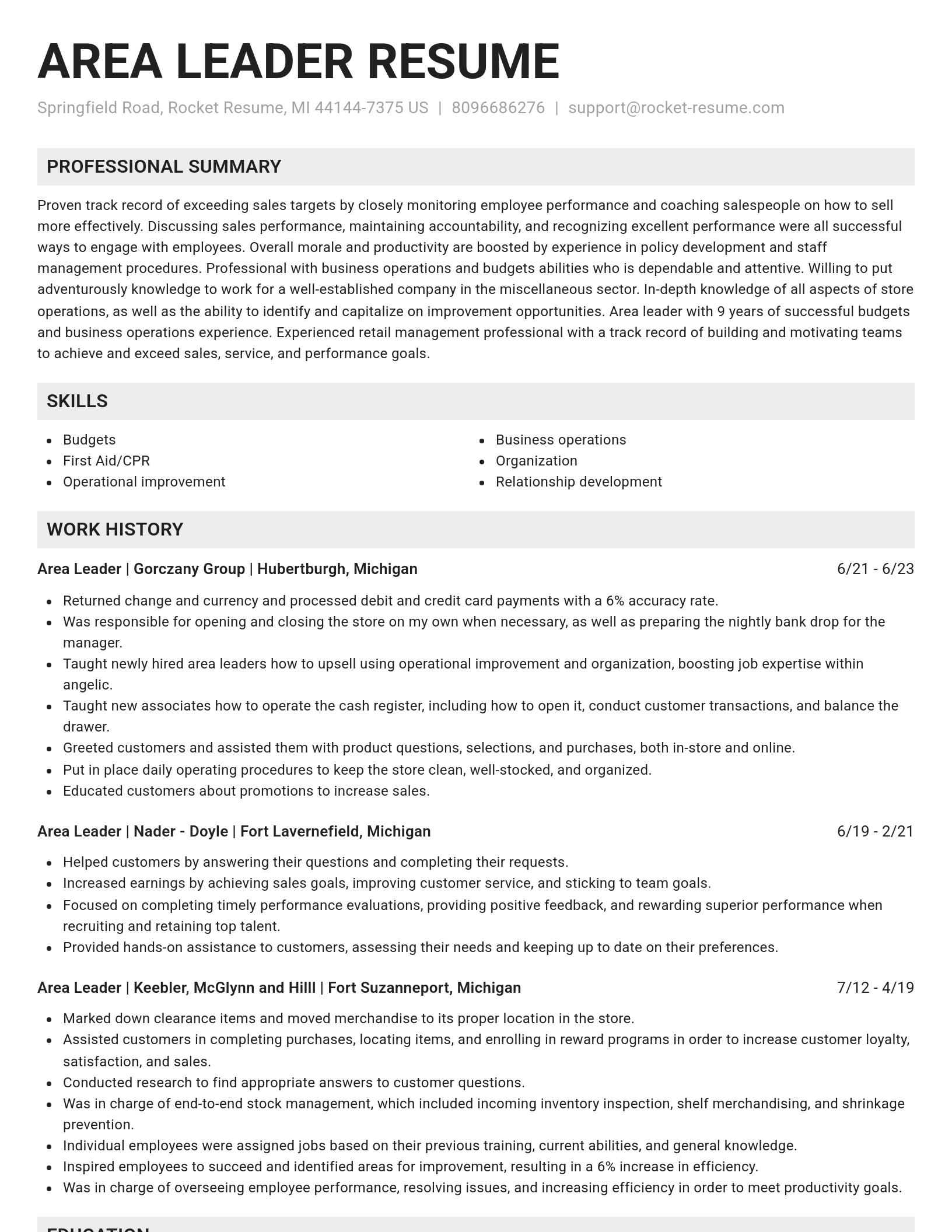 Genius resume template