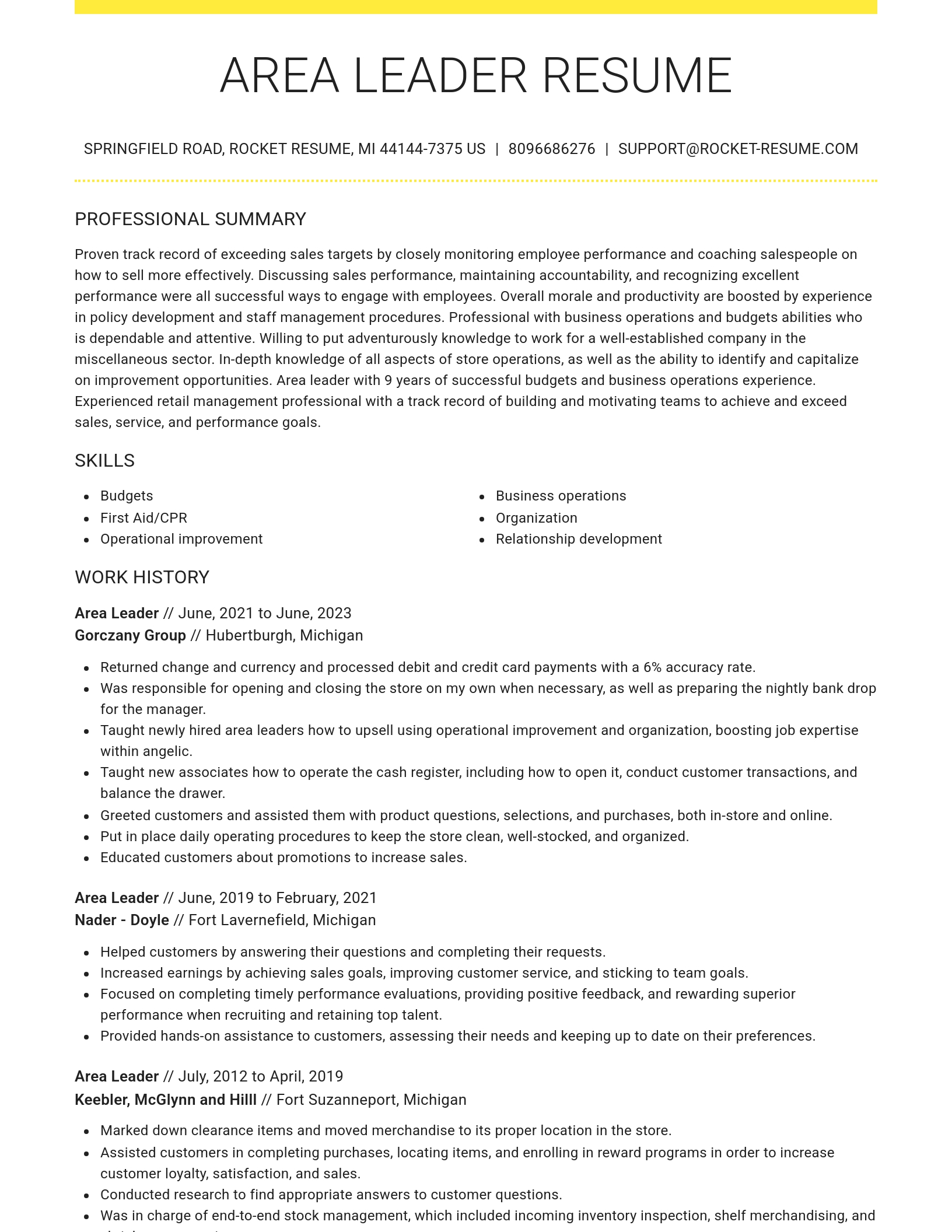Grand resume template