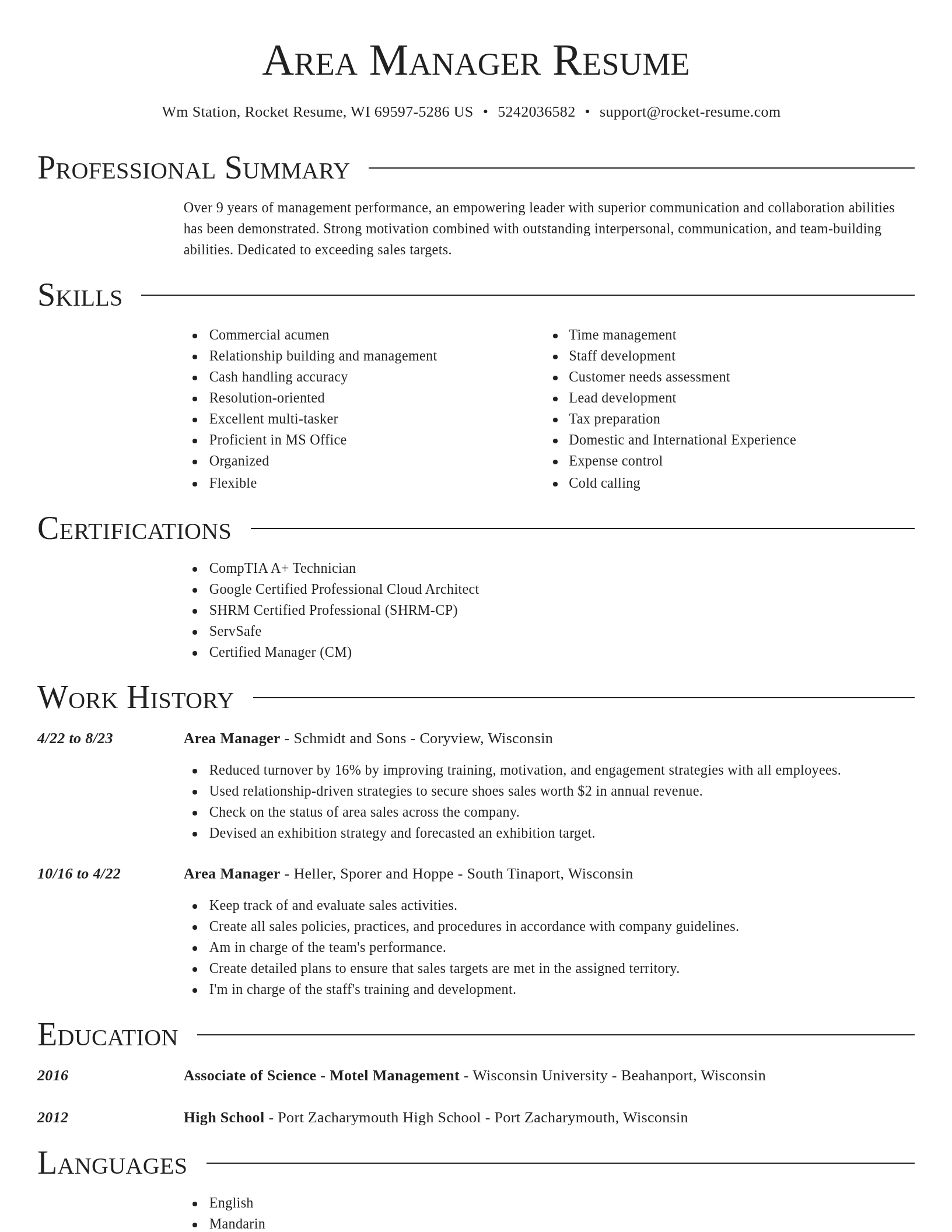 Director resume template