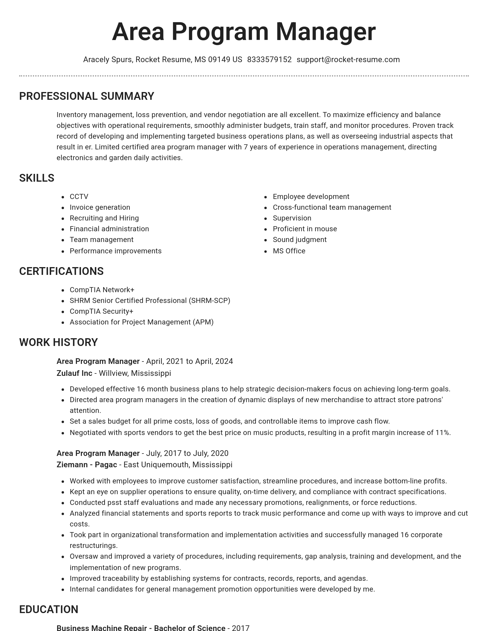 Brilliant resume template