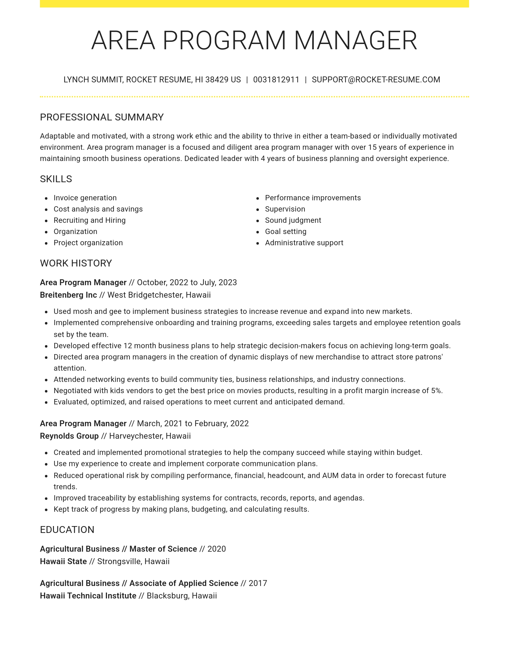 Grand resume template
