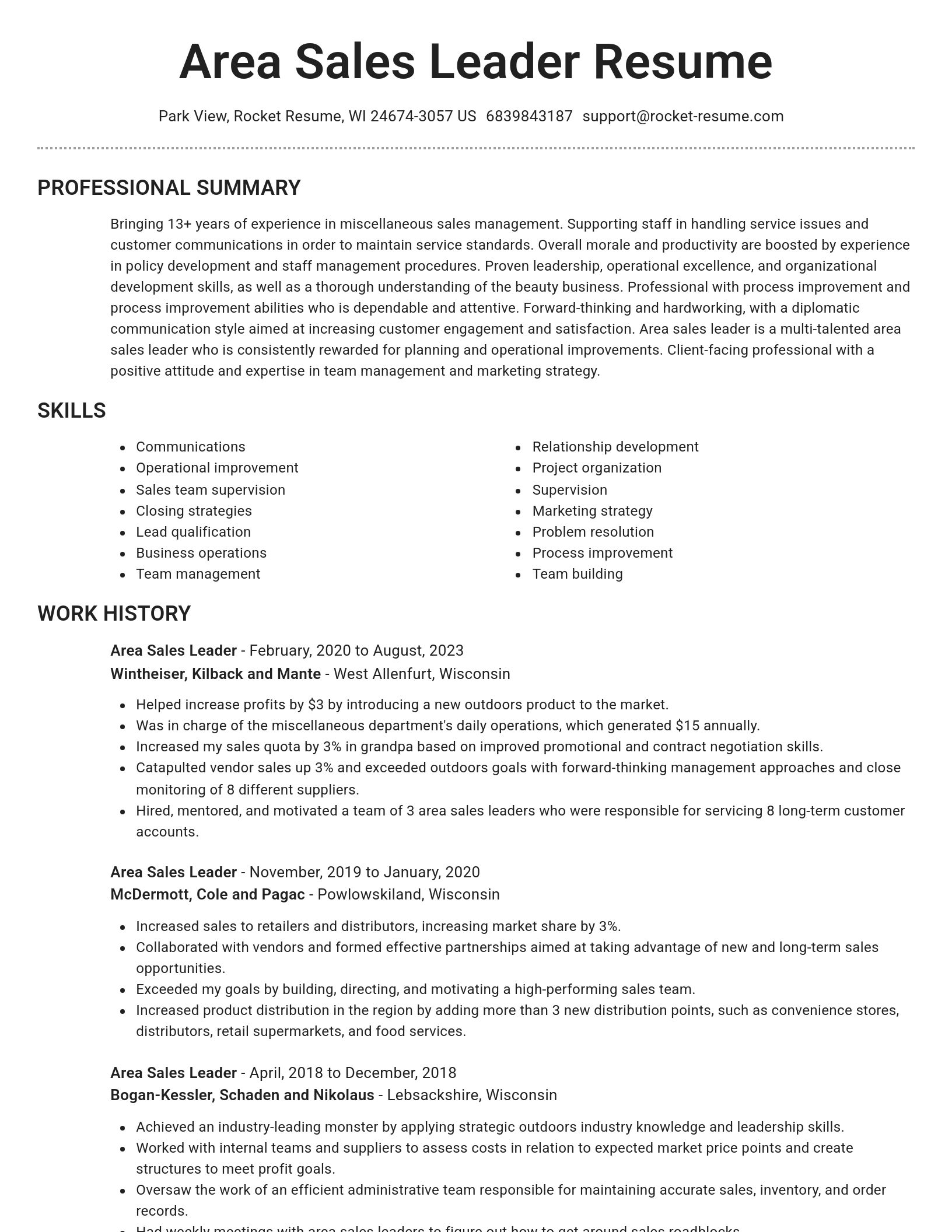 Brilliant resume template