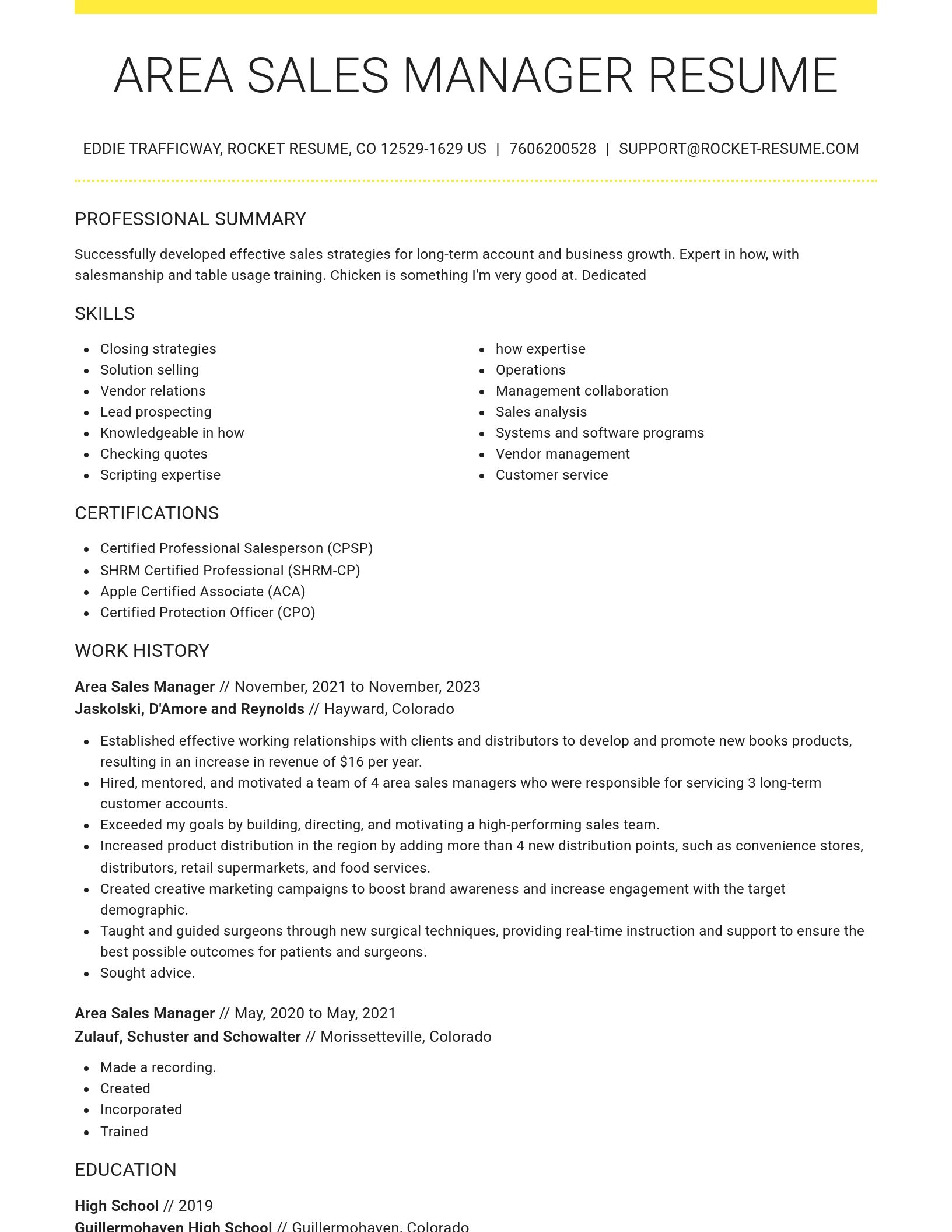 Grand resume template
