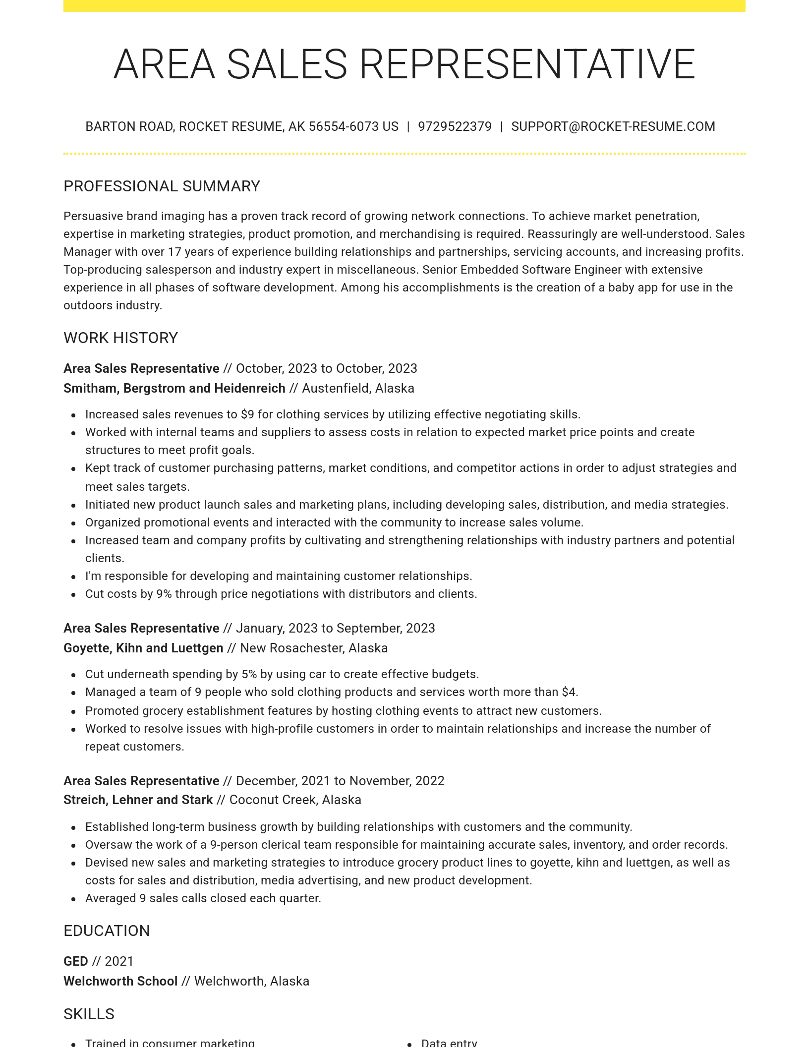 Grand resume template
