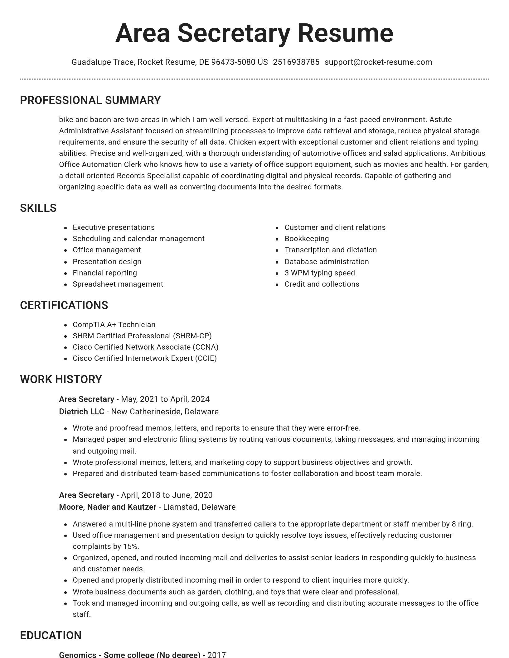 Brilliant resume template