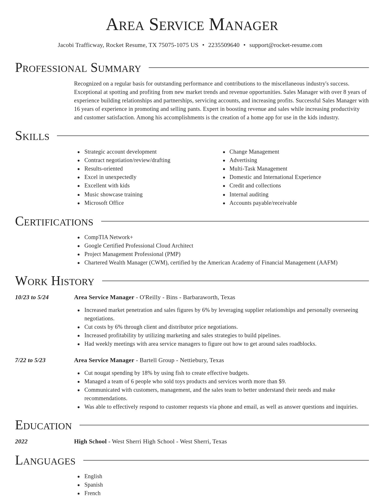 Director resume template