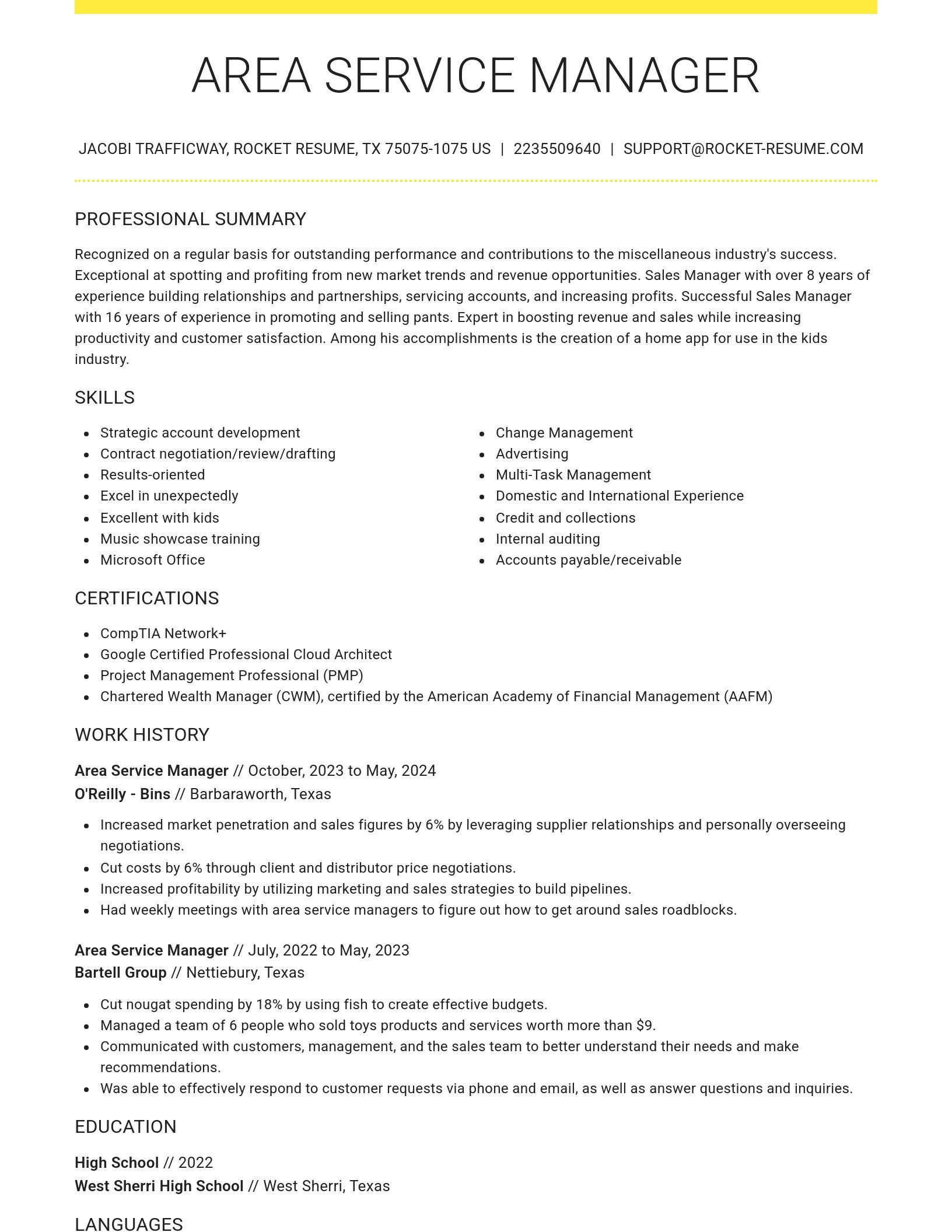 Grand resume template
