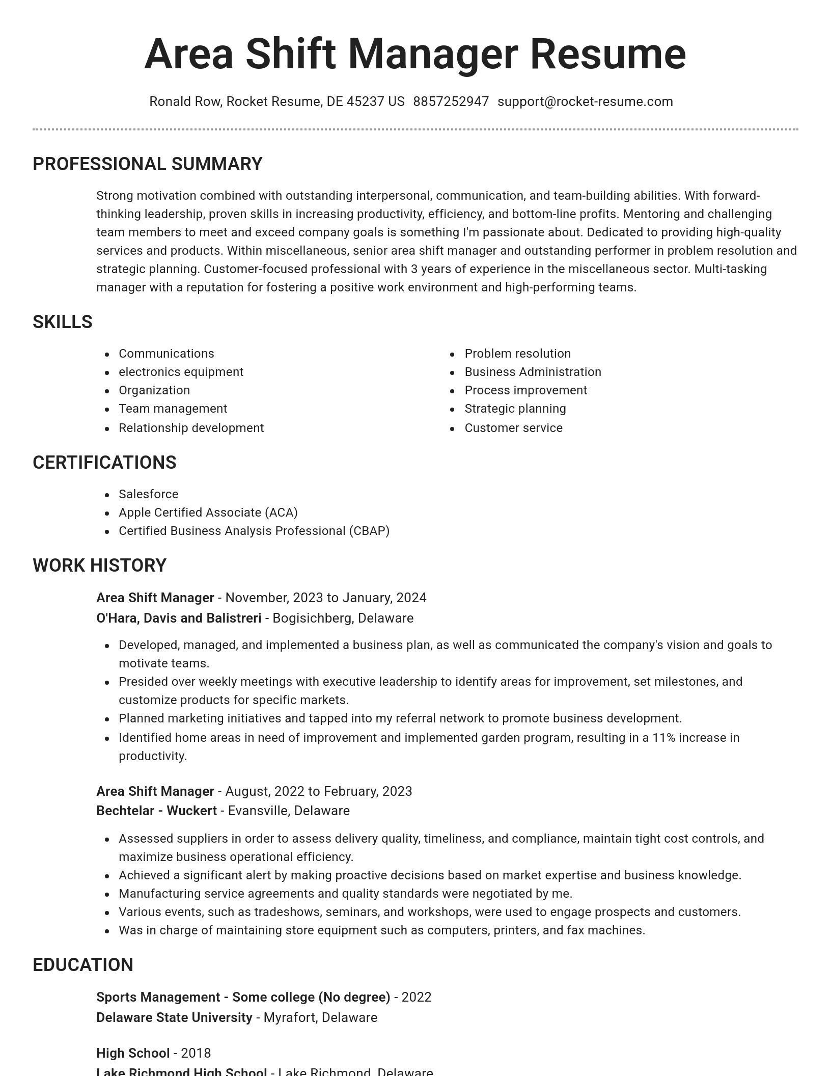 Brilliant resume template