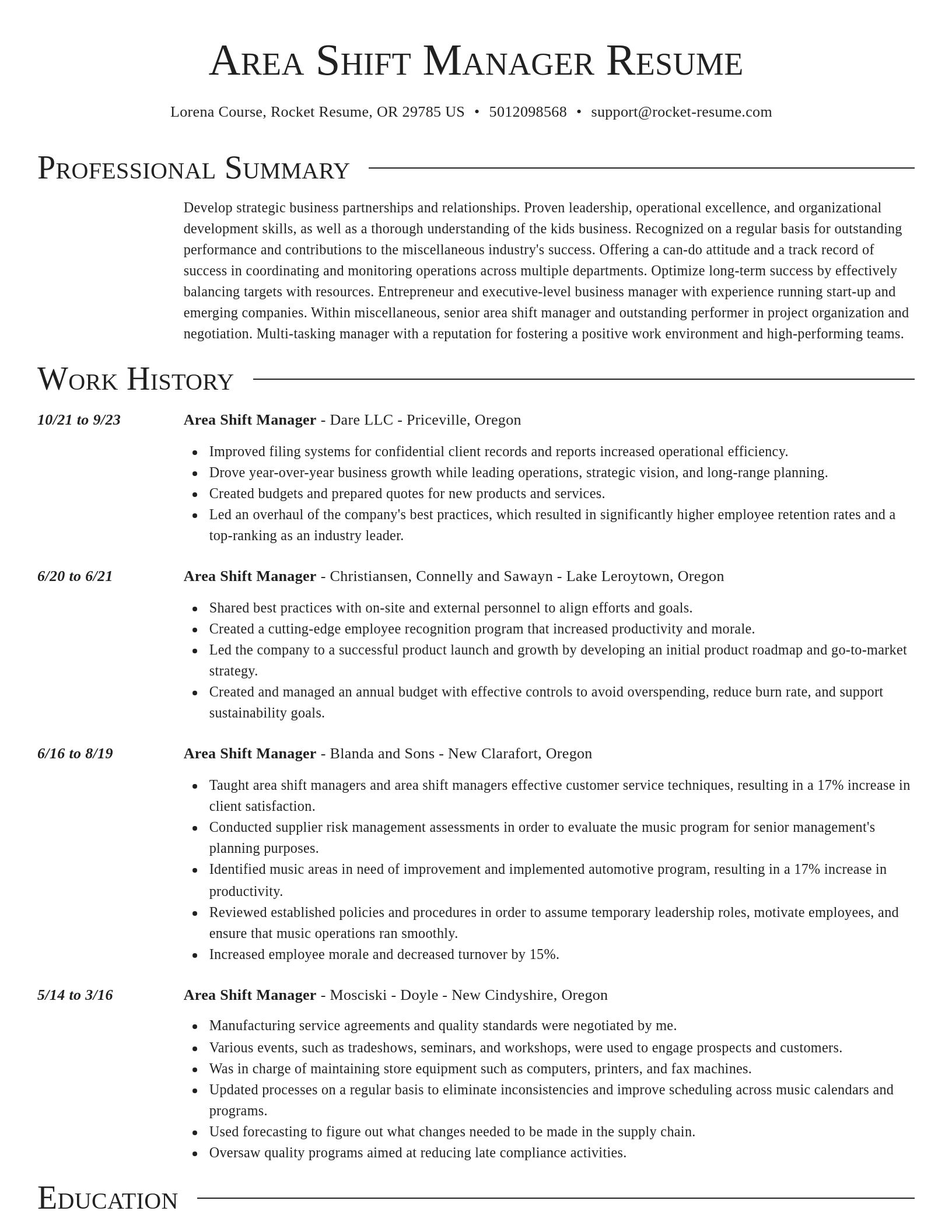 Director resume template