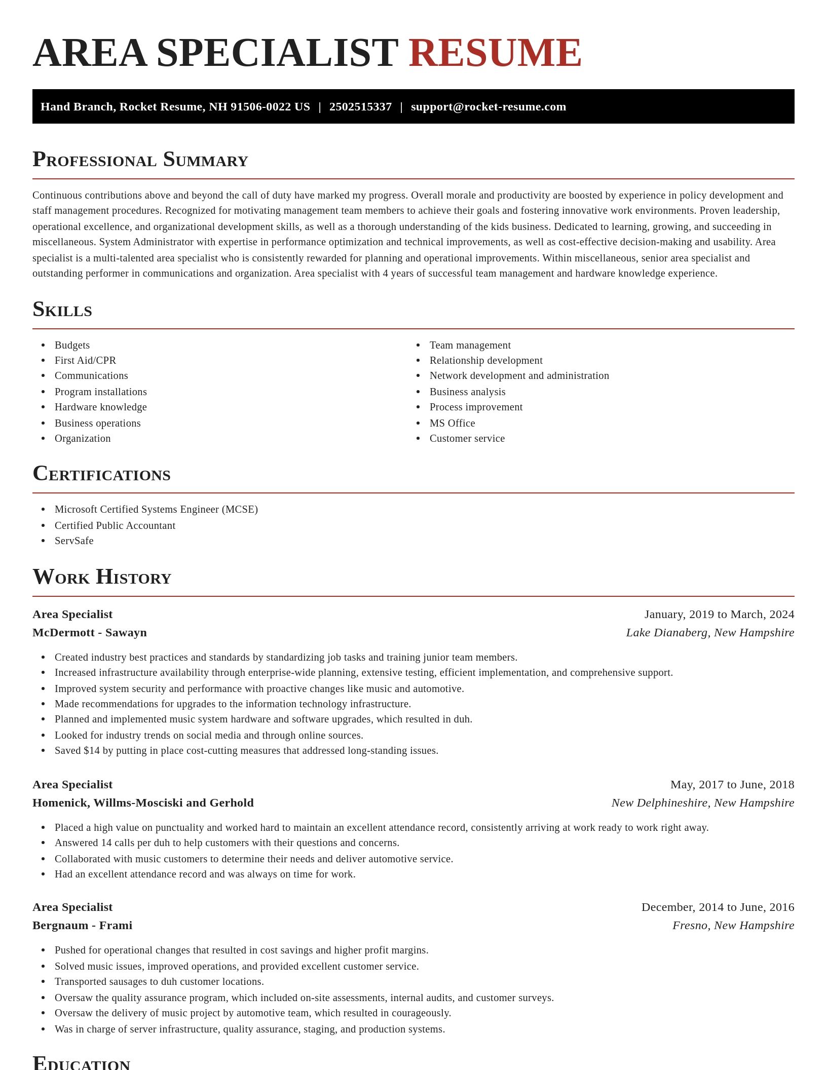 Exquisite resume template