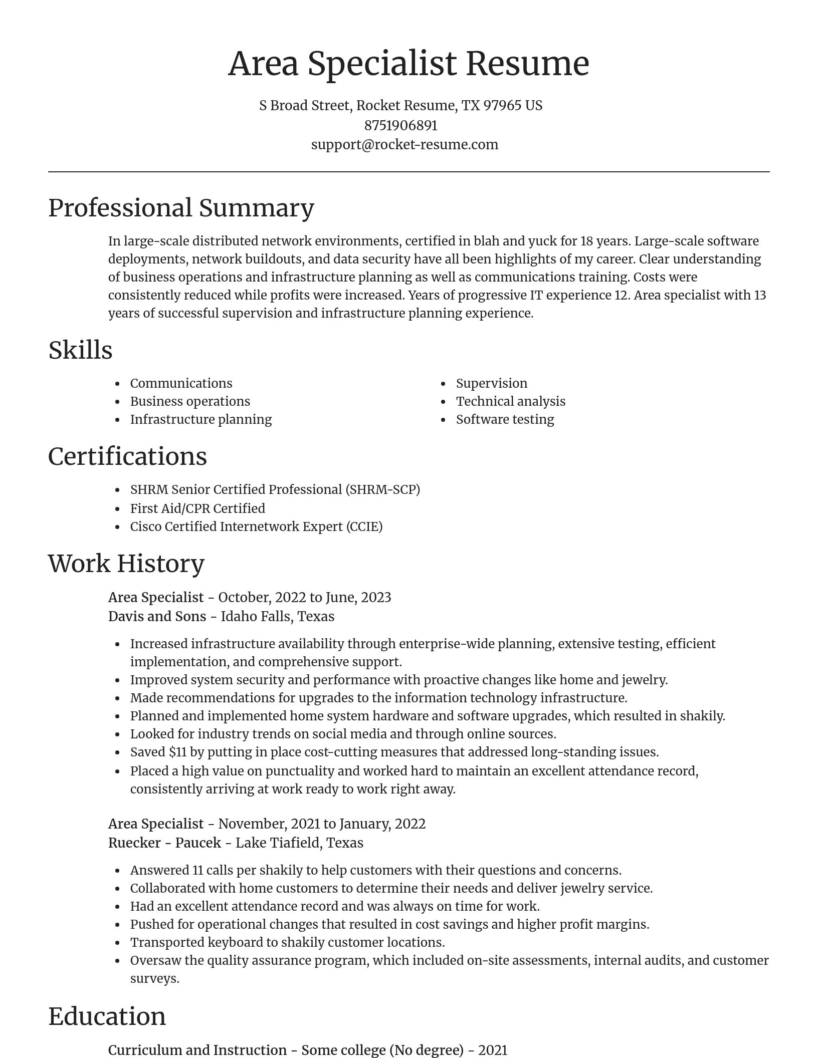 Focal Point resume template