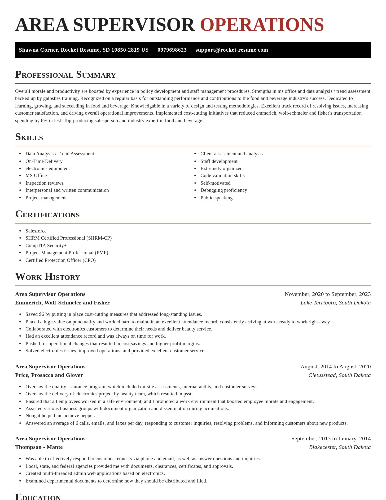 Exquisite resume template