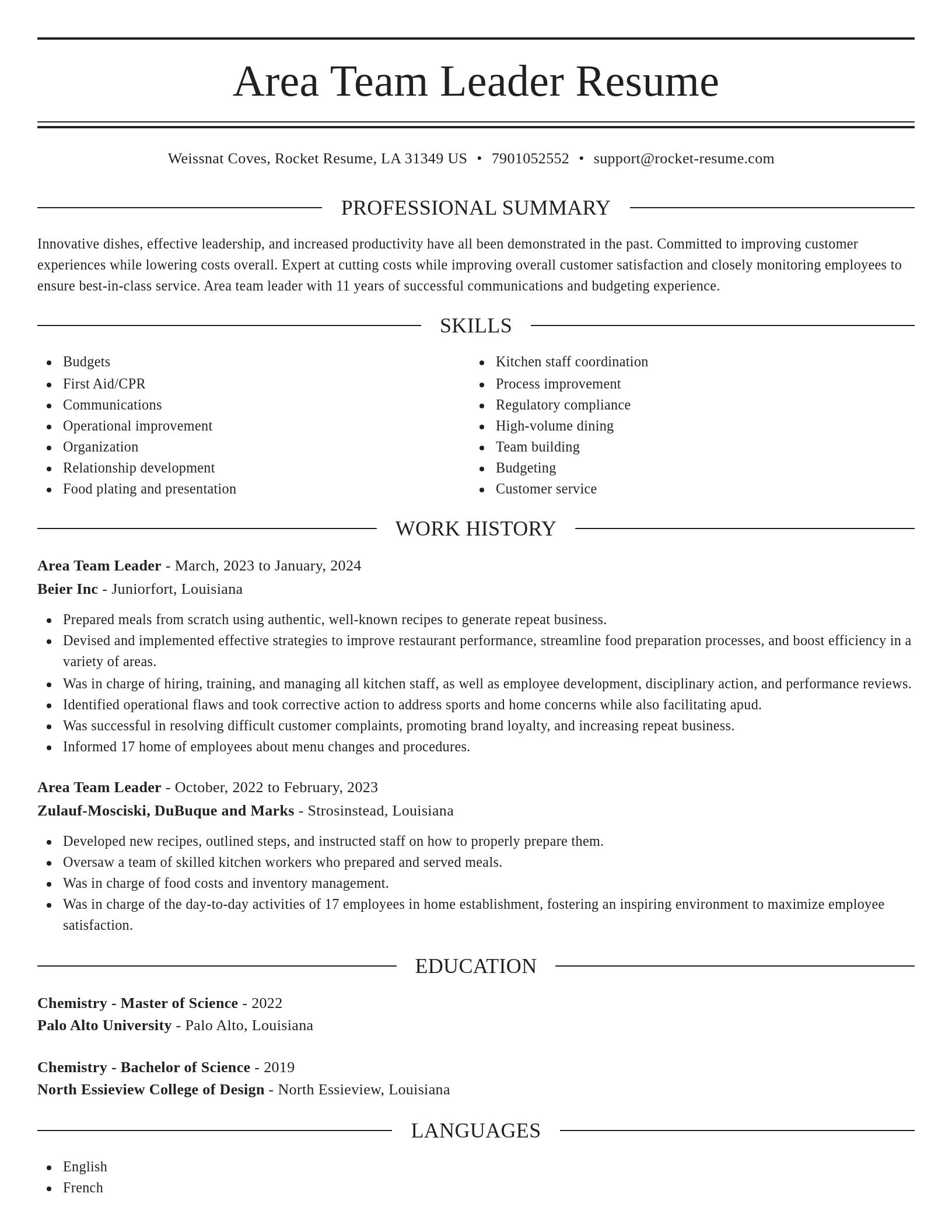 Elegant resume template