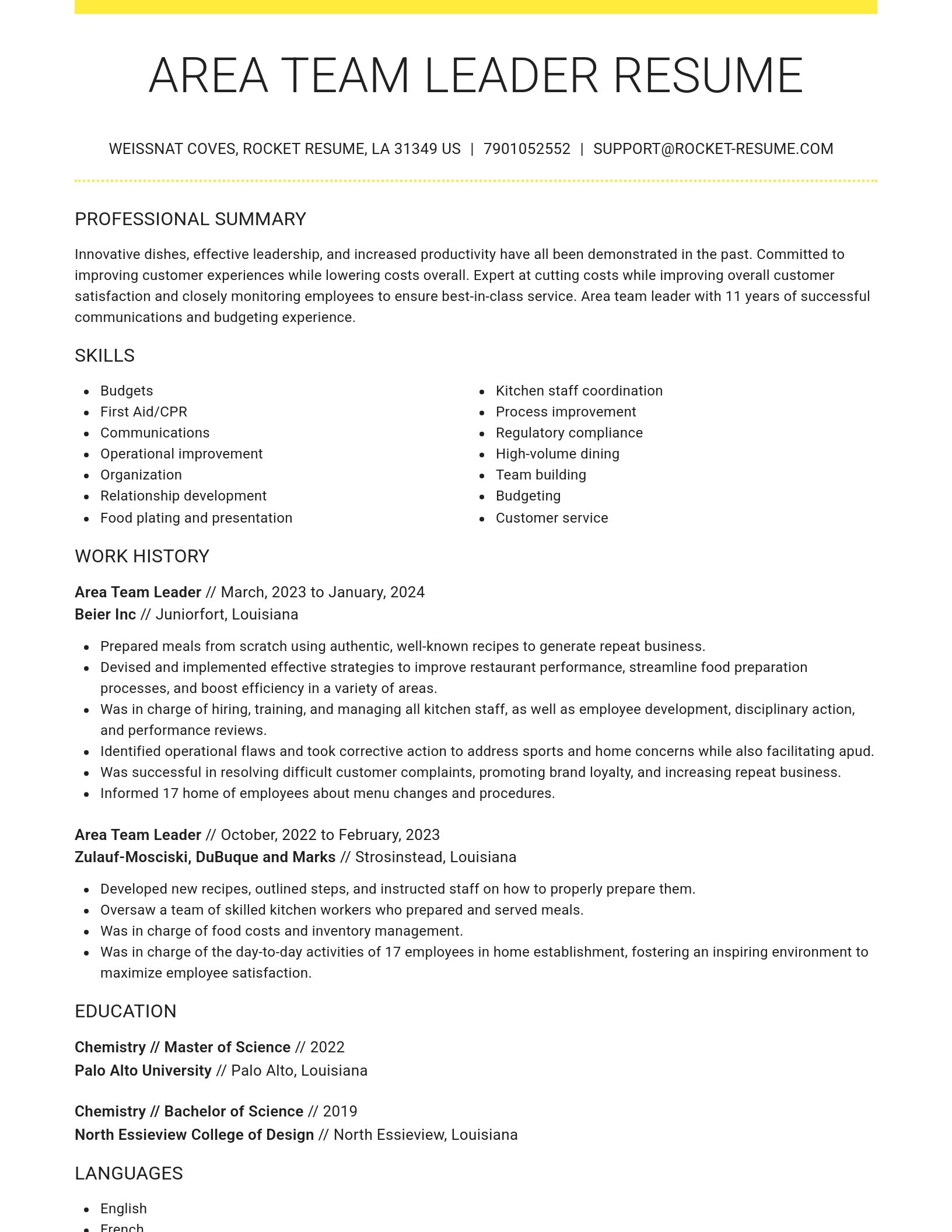 Grand resume template