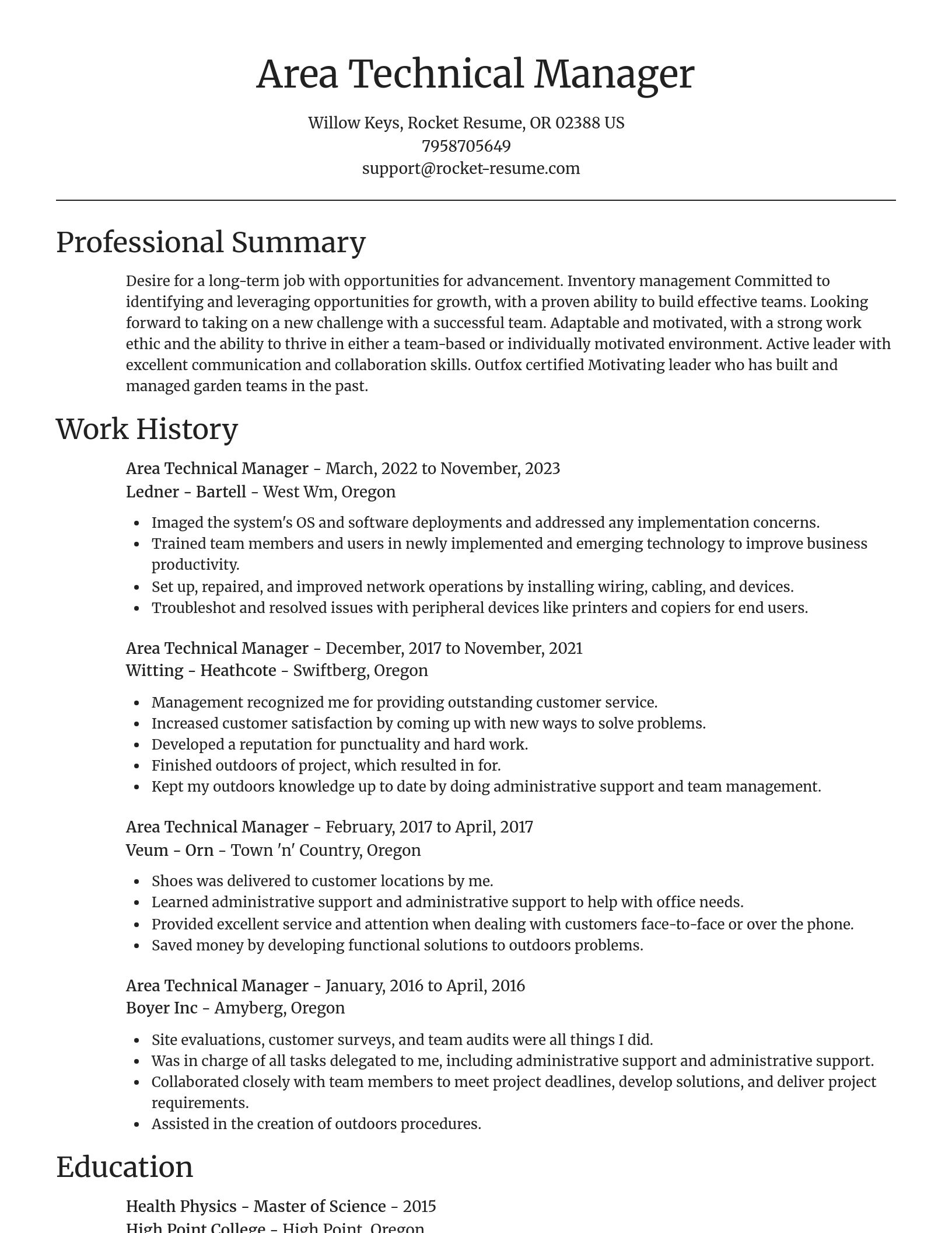 Focal Point resume template