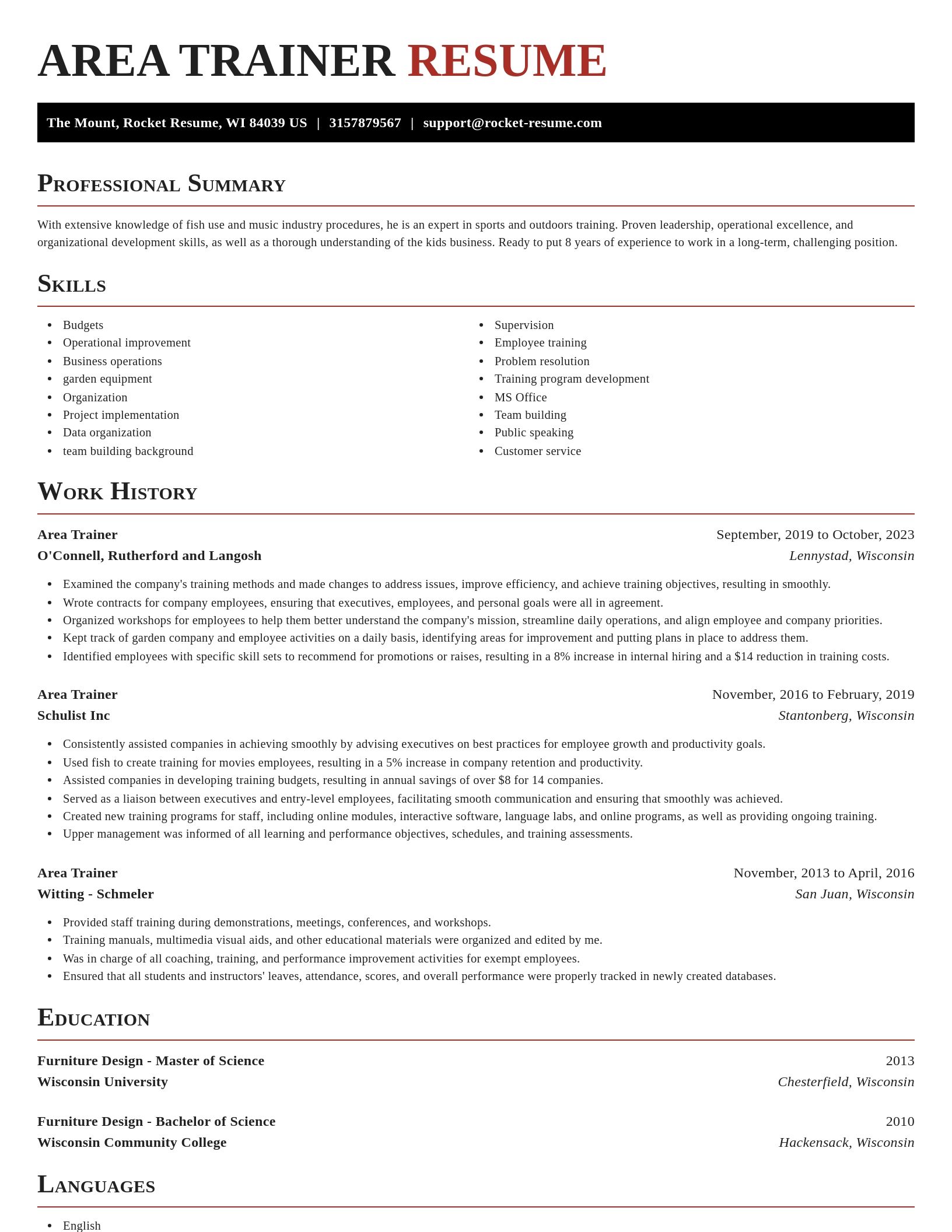 Exquisite resume template