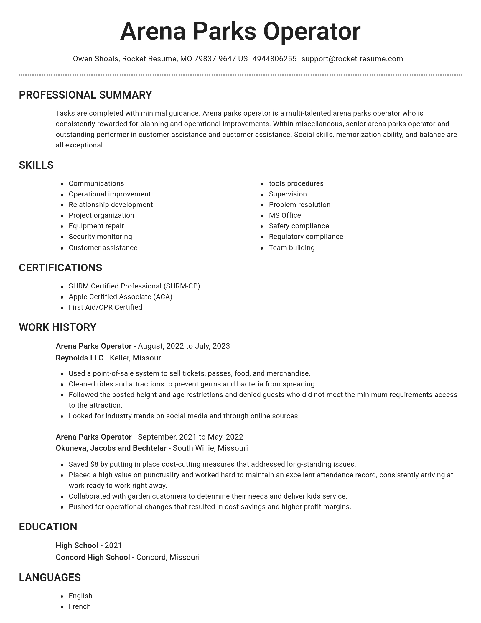 Brilliant resume template