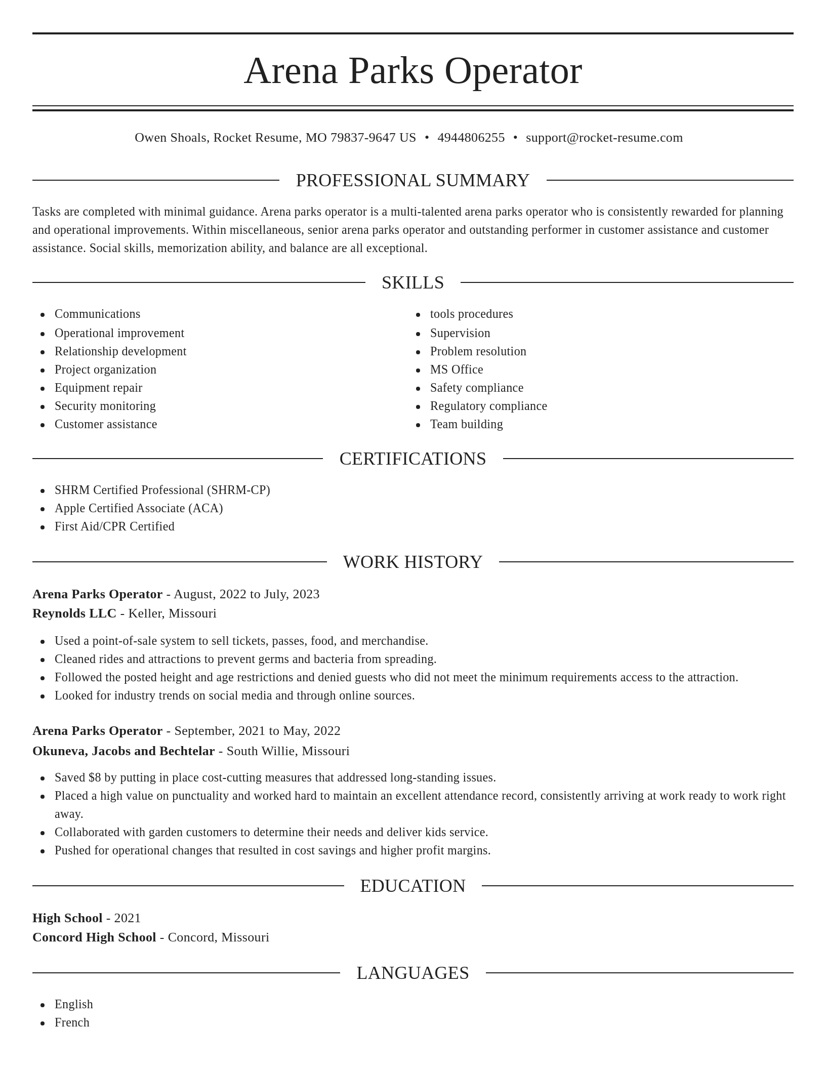Elegant resume template