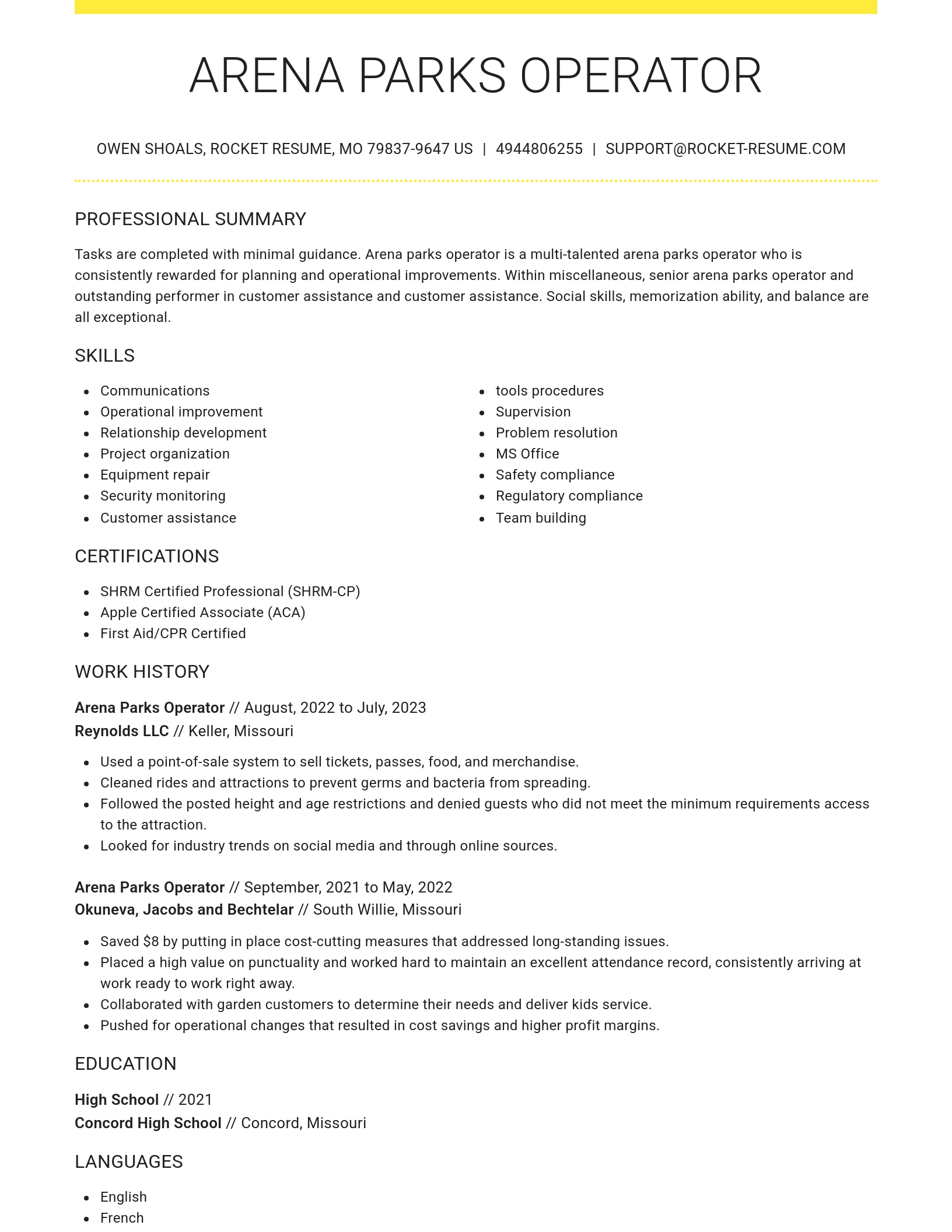 Grand resume template