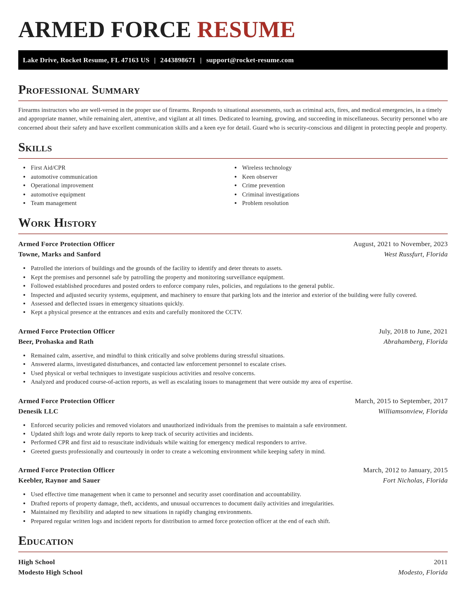 Exquisite resume template