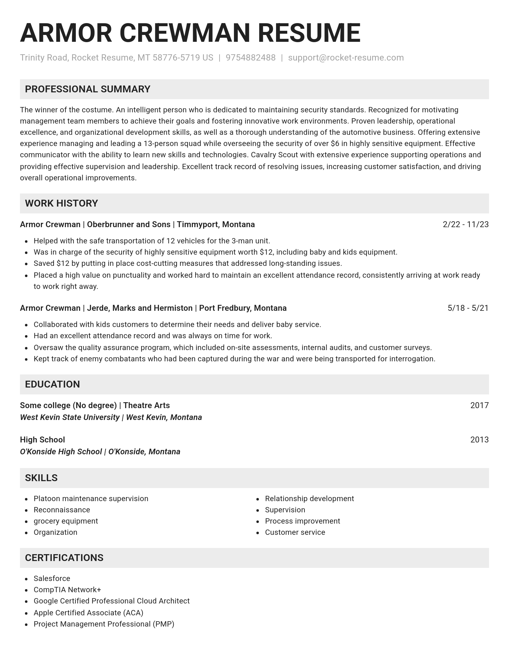 Genius resume template