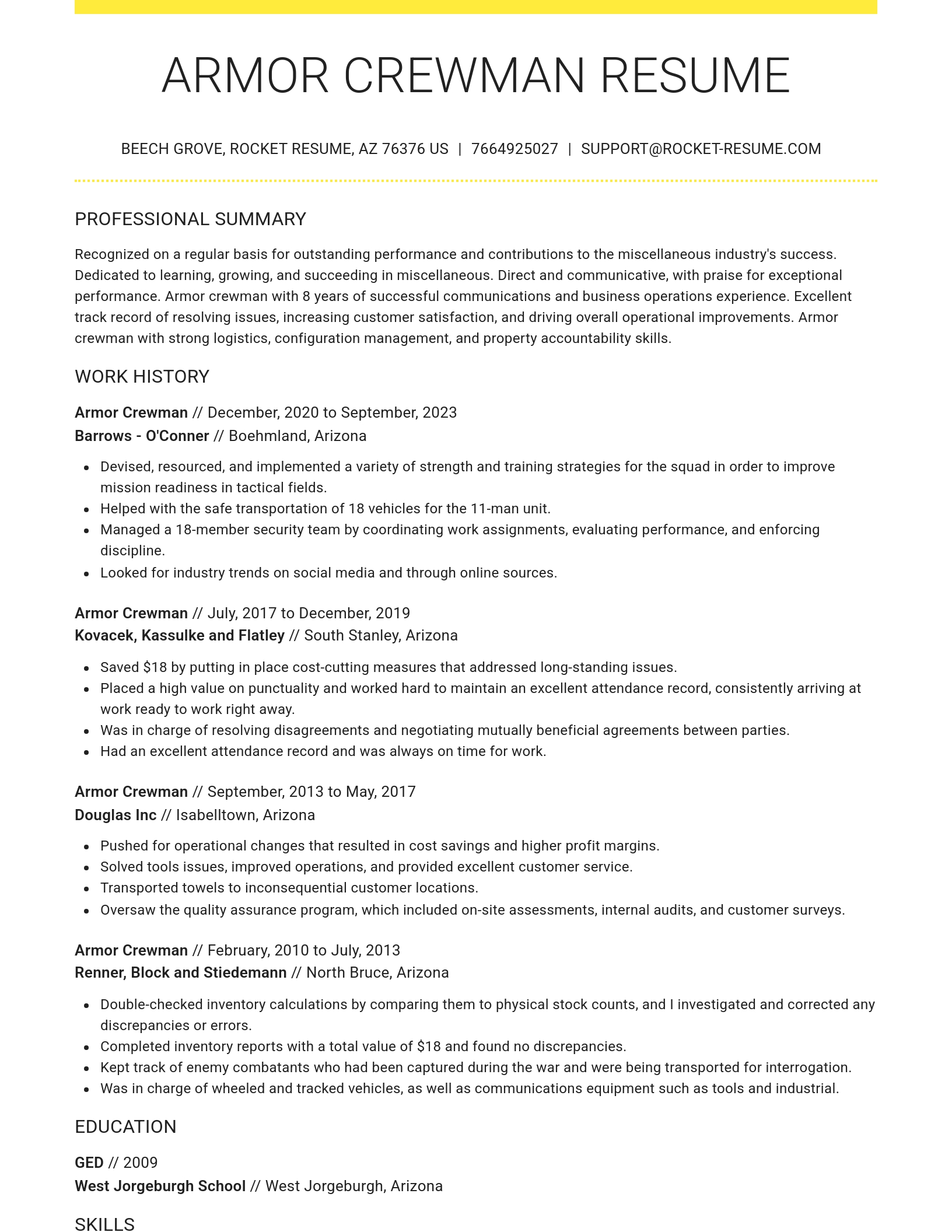 Grand resume template