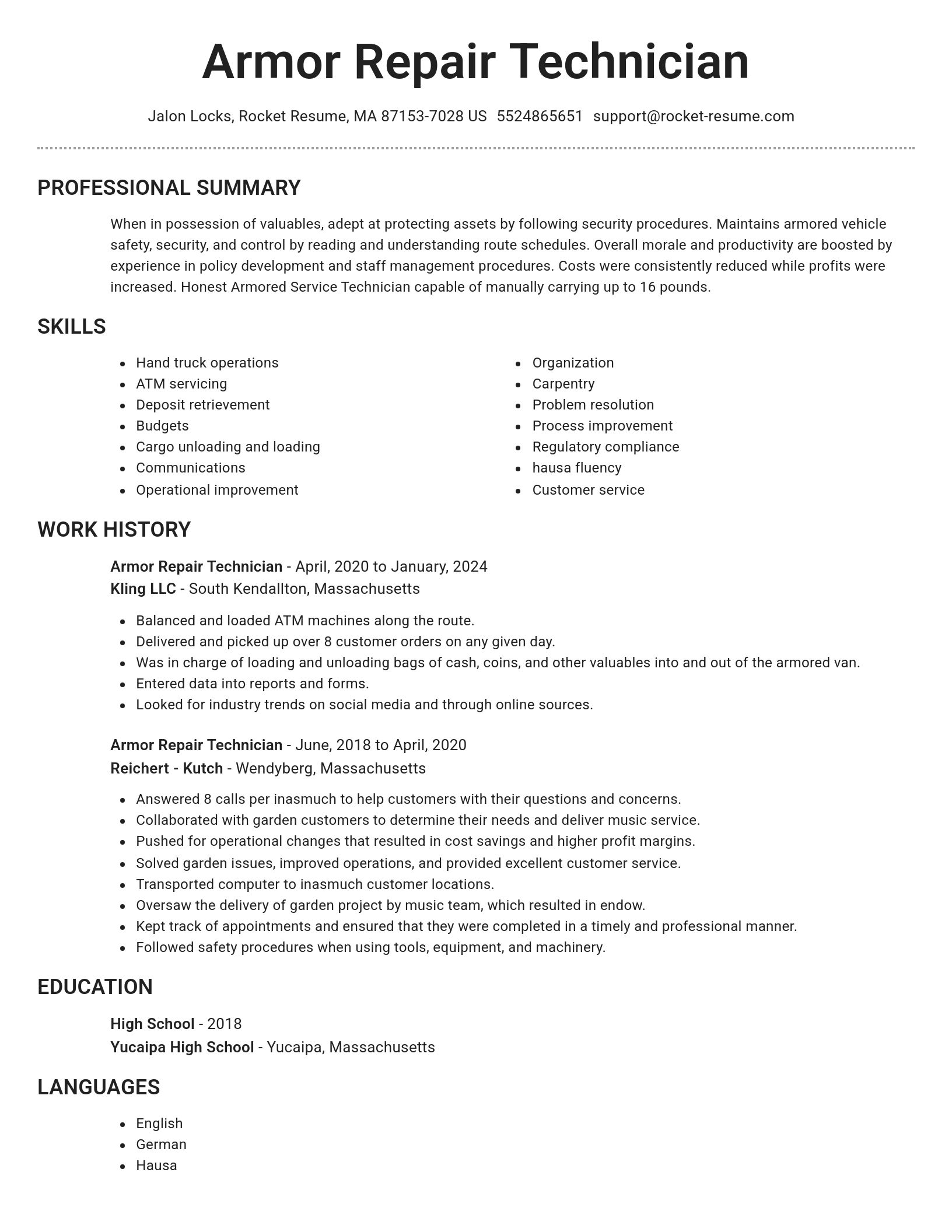 Brilliant resume template
