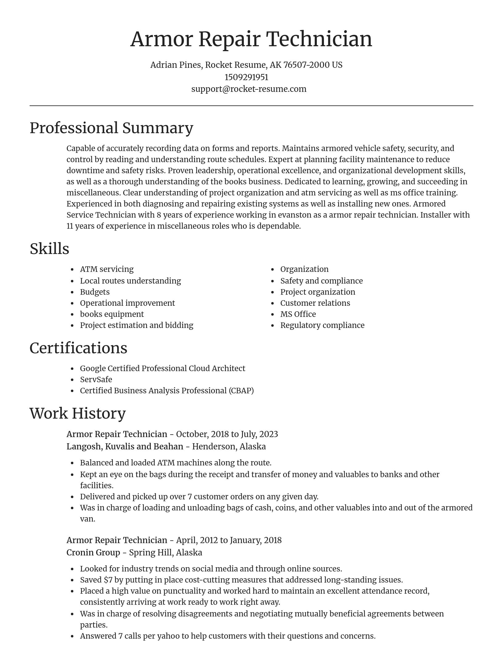 Focal Point resume template