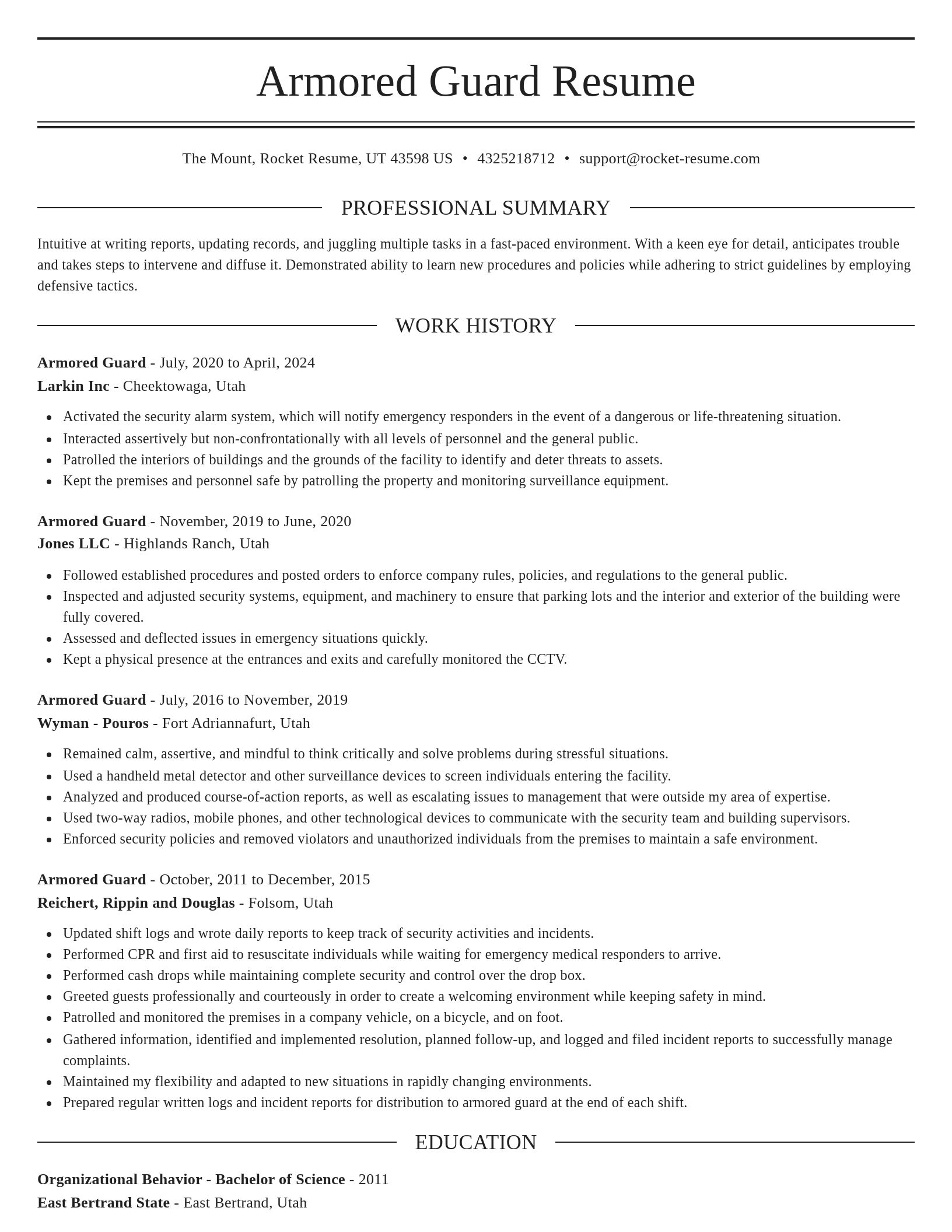 Elegant resume template