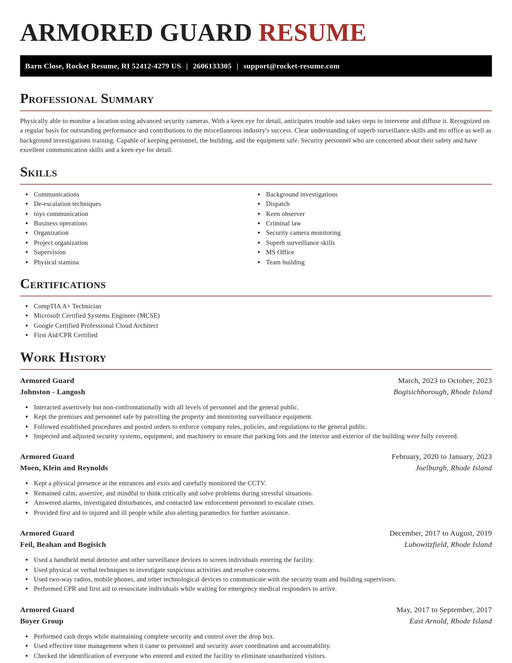 Exquisite resume template