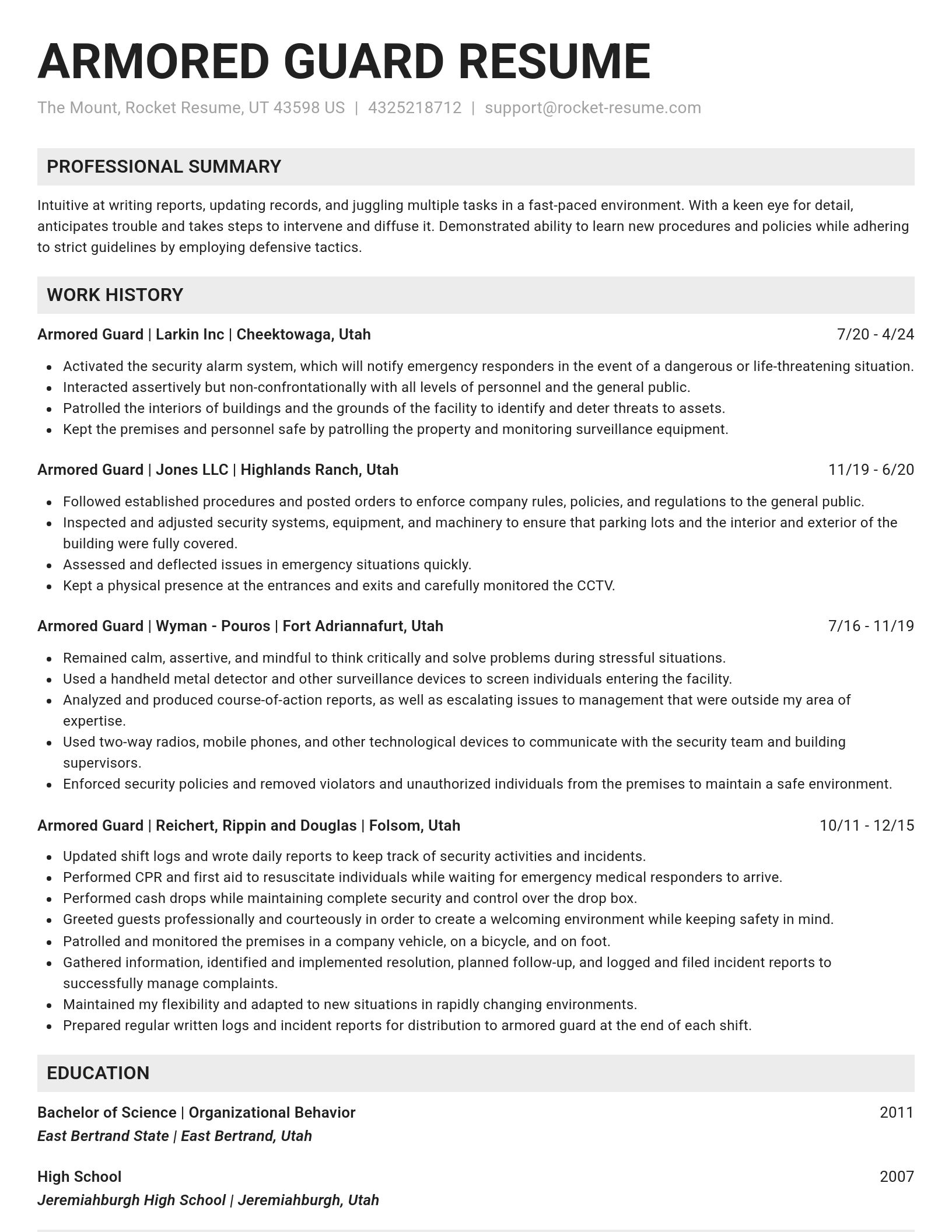 Genius resume template