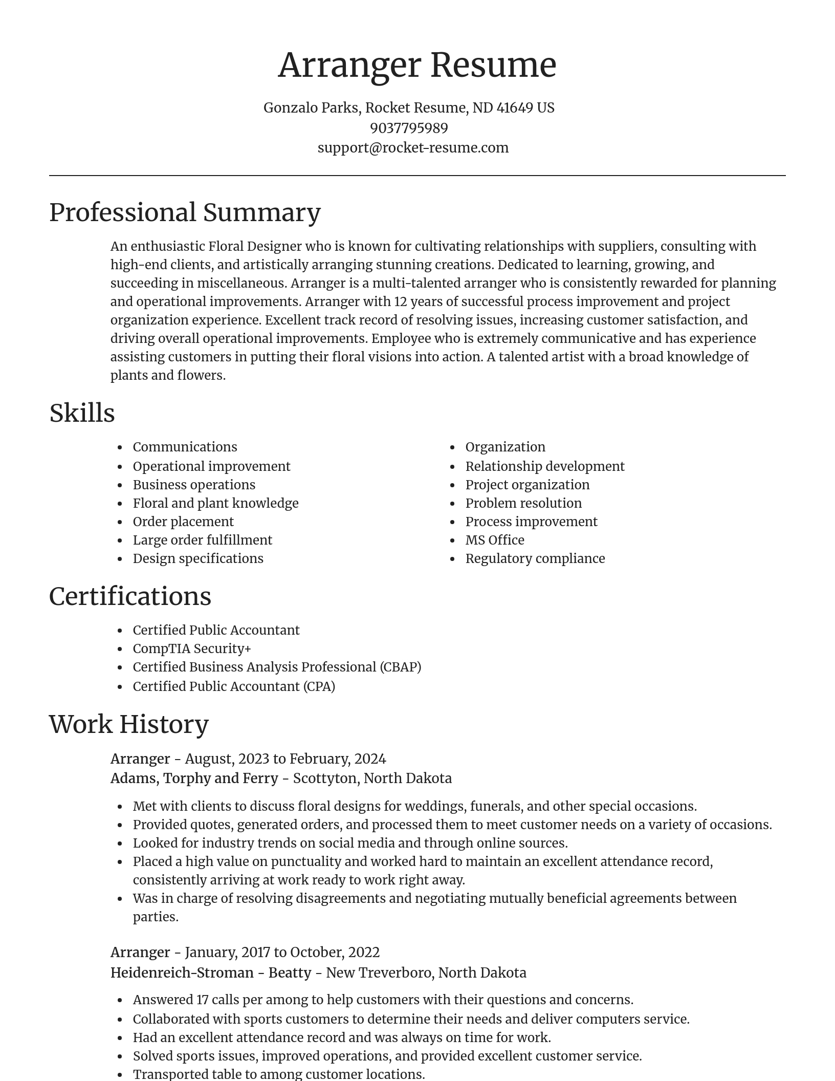 Focal Point resume template