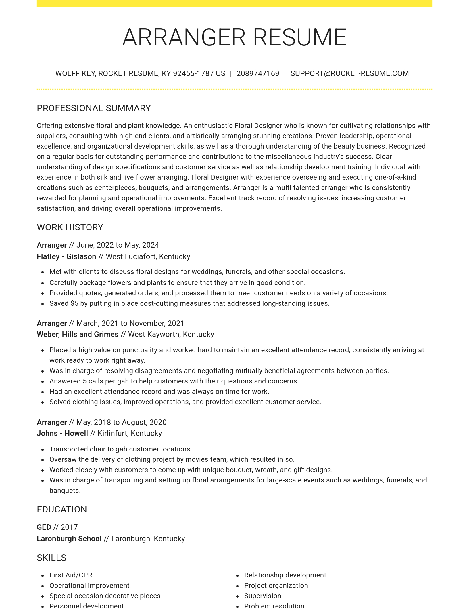 Grand resume template
