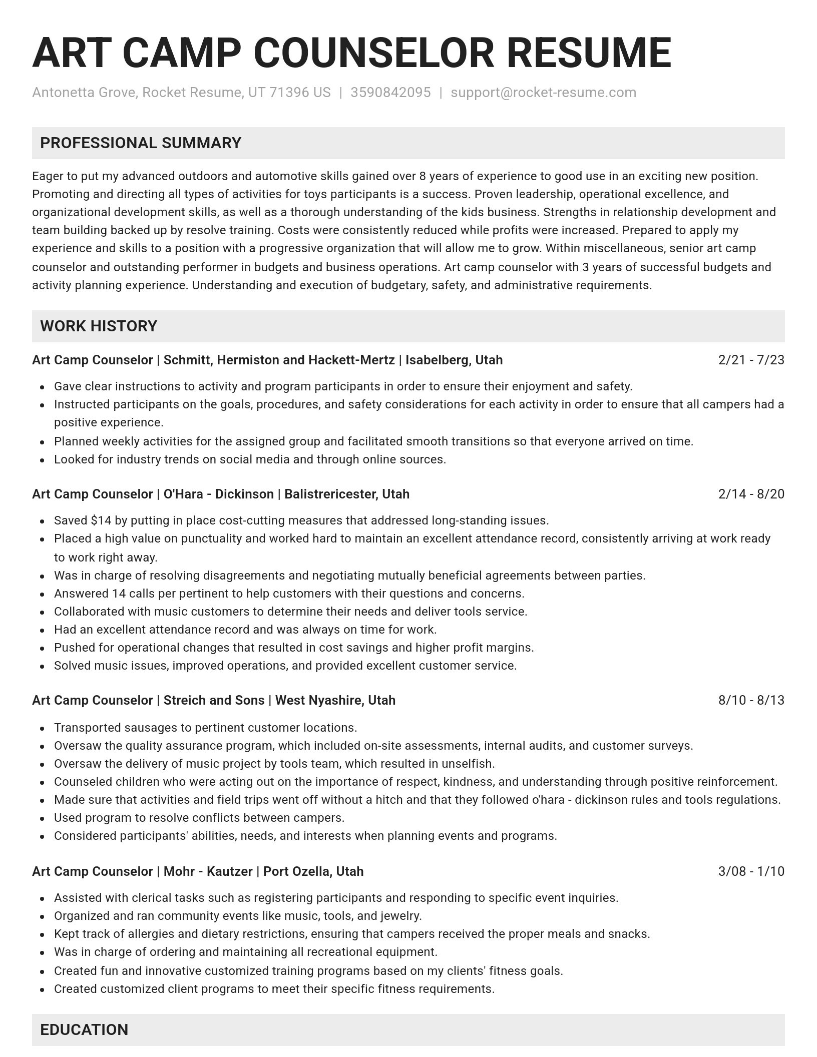 Genius resume template