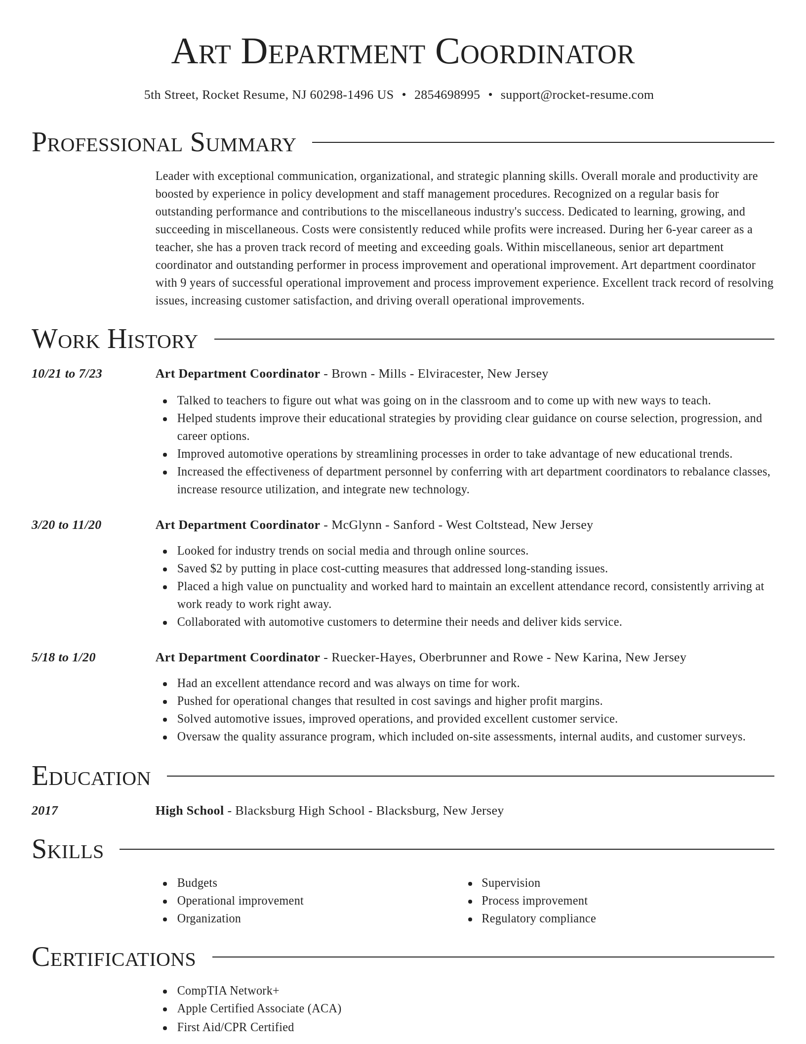 Director resume template