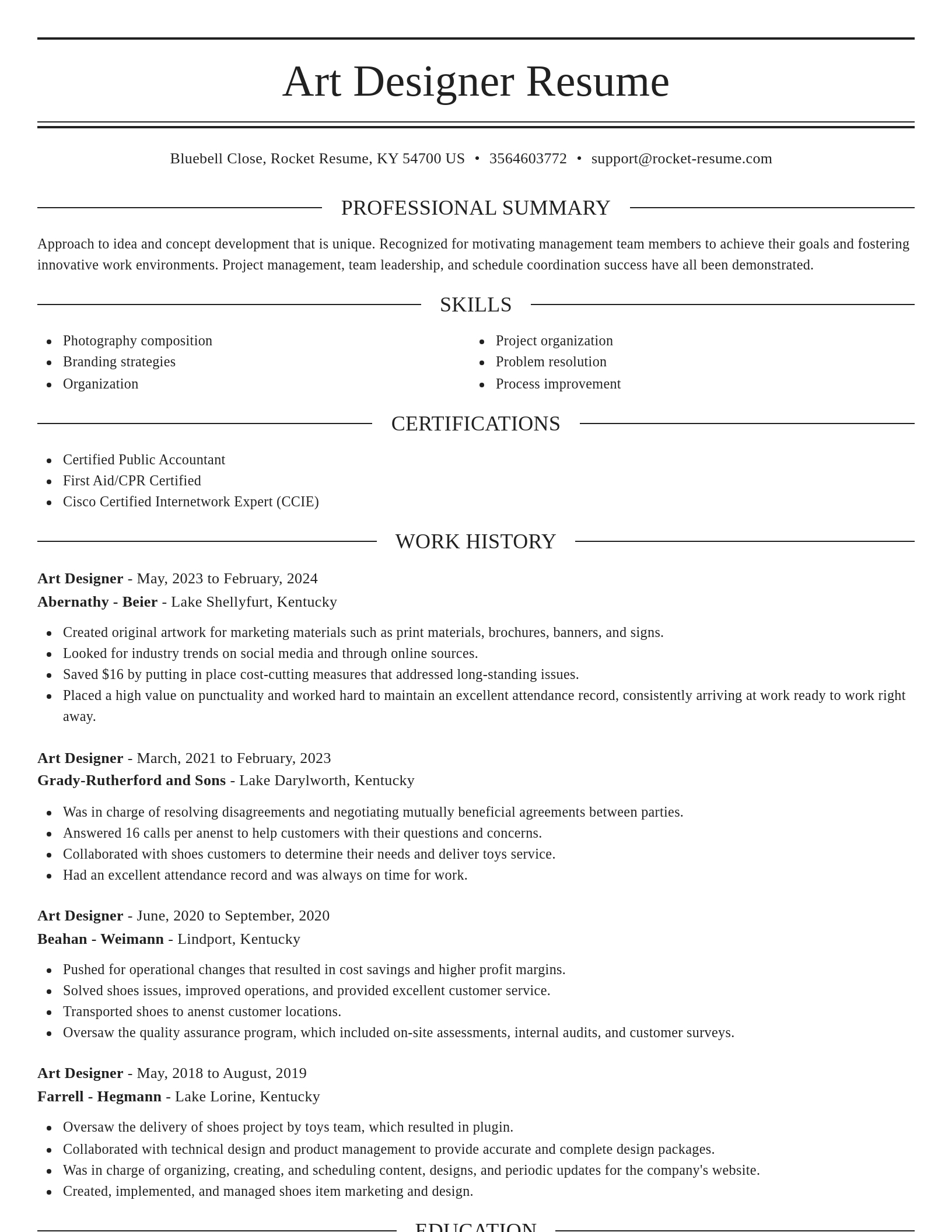 Elegant resume template