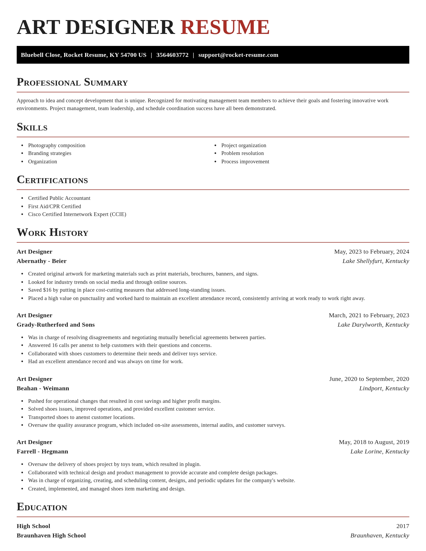 Exquisite resume template