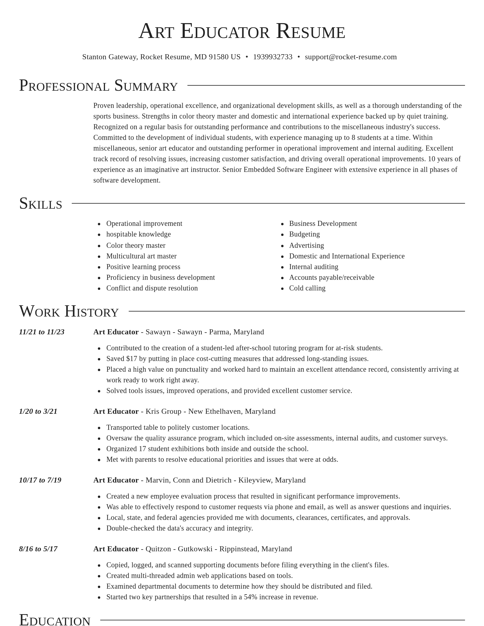Director resume template