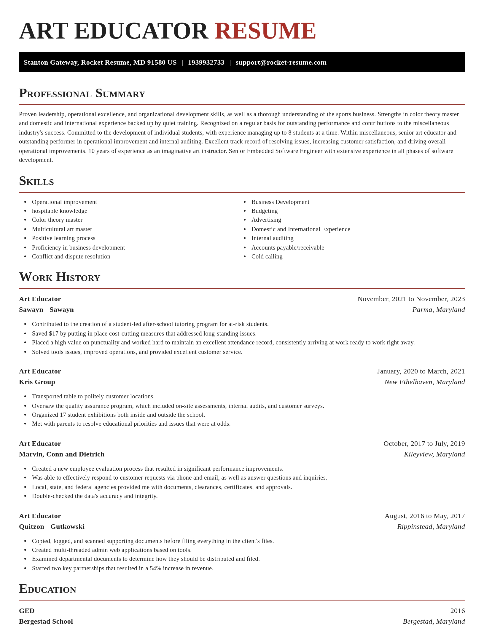 Exquisite resume template