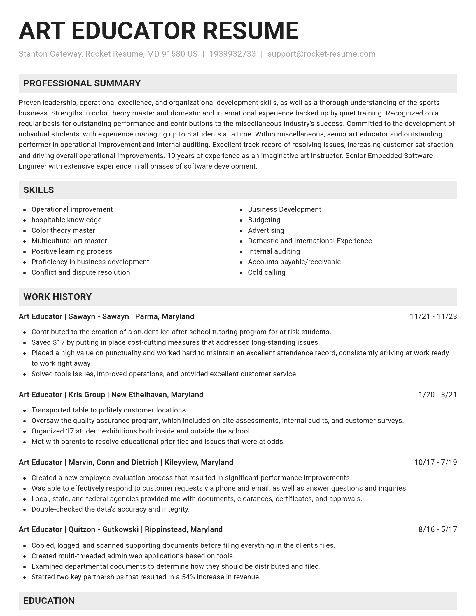 Genius resume template