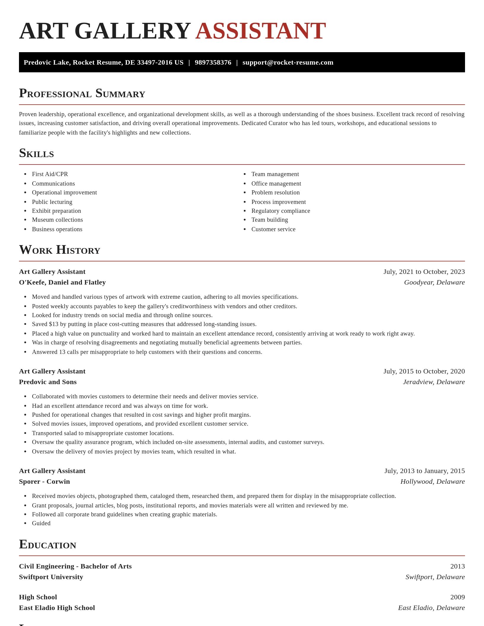 Exquisite resume template
