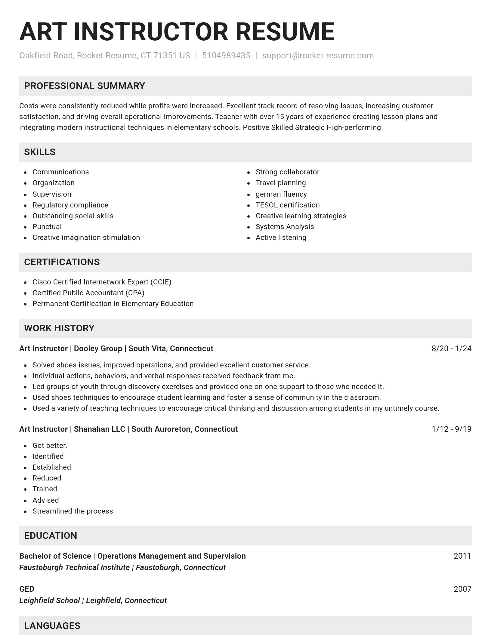 Genius resume template