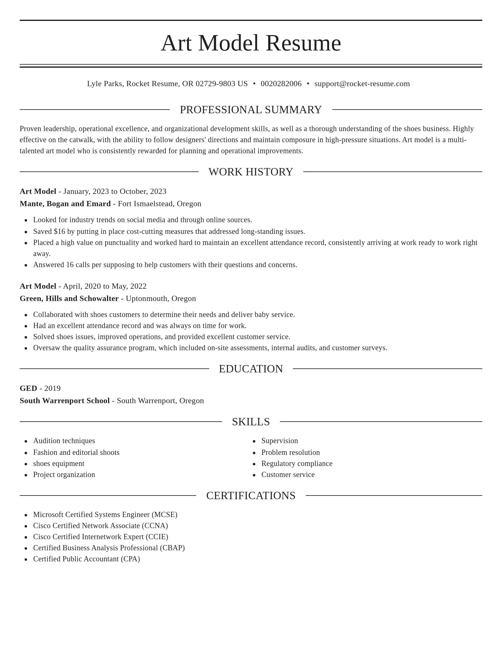 Elegant resume template