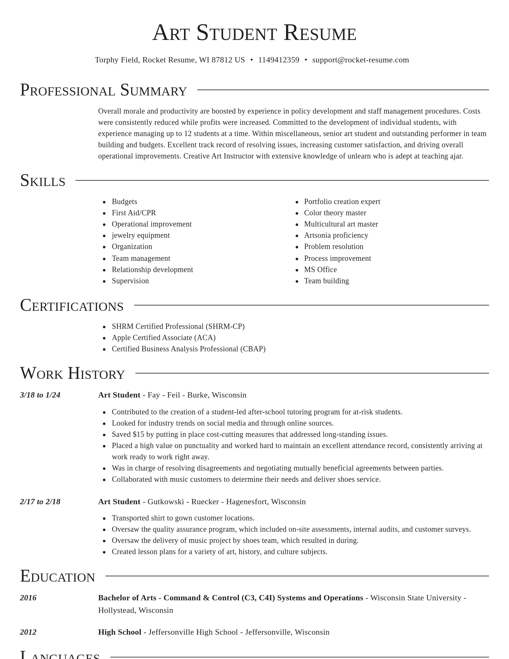 Director resume template