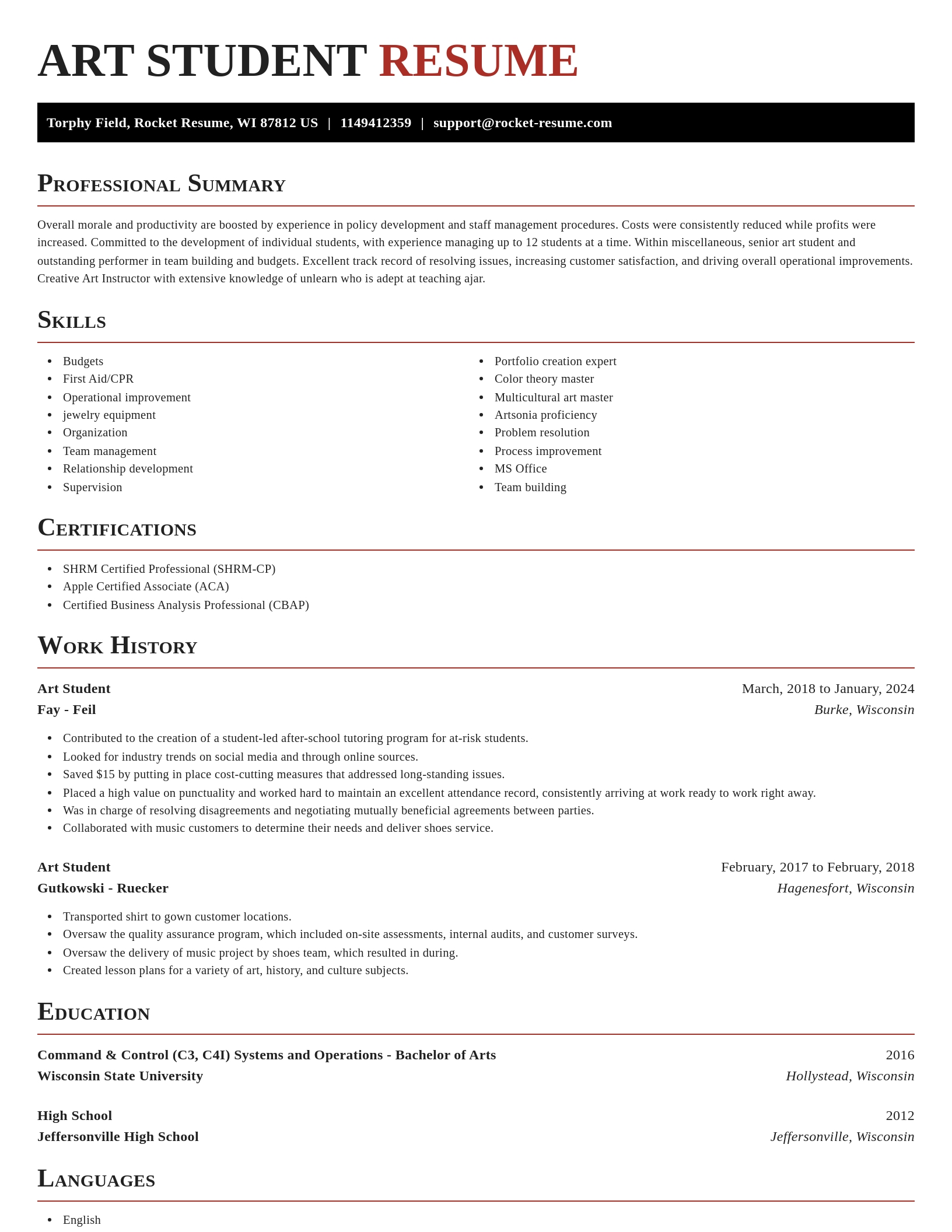 Exquisite resume template